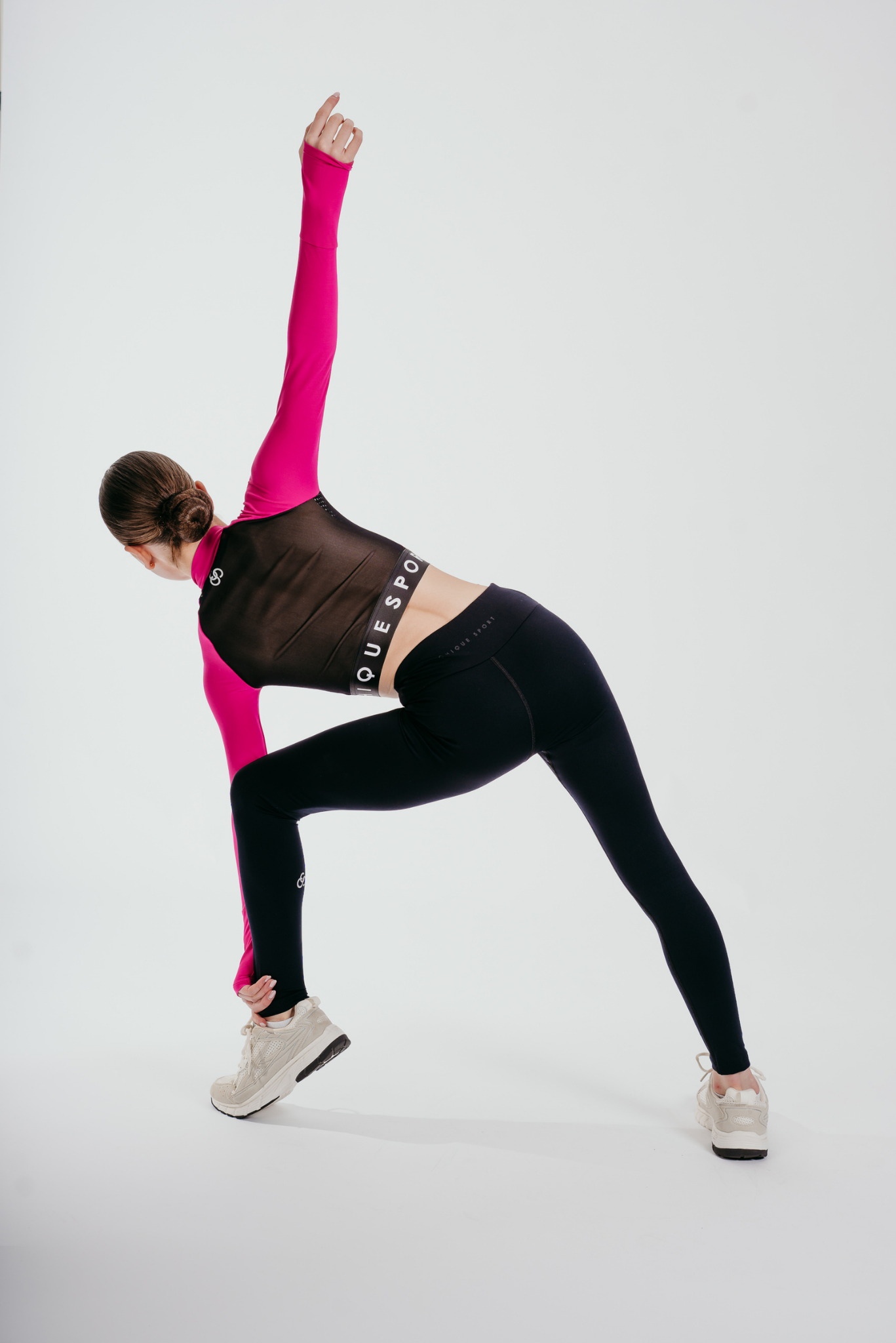 Ignite Lange Mouwen Crop in Fuchsia