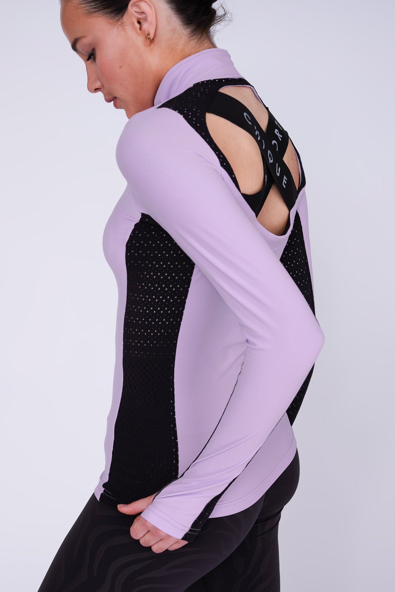 Inspire Haut à demi-zip en Améthyste