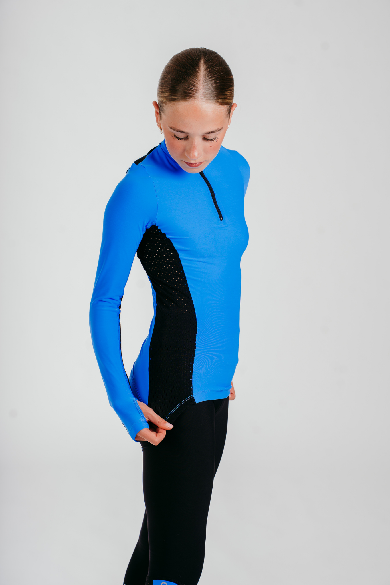 Inspire Half-Zip Top in Azure