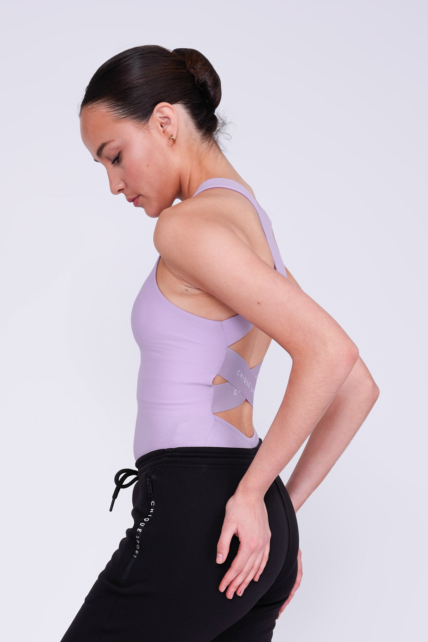 Empower Mouwloze Leotard in Amethist