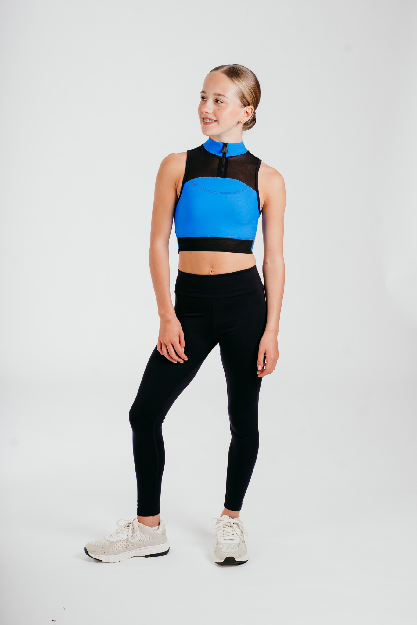 Phoenix Crop Bra in Azure