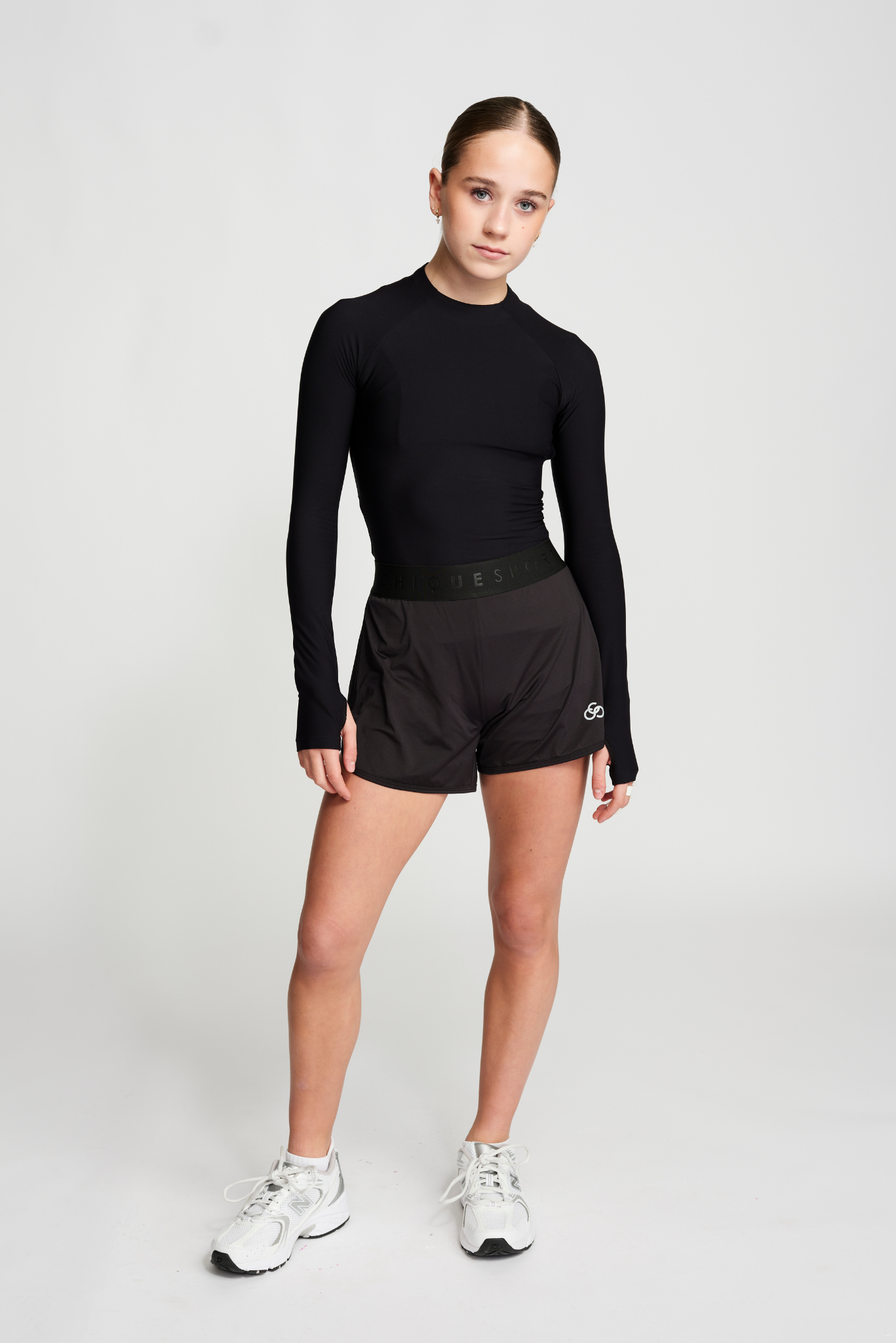 Phoenix Halbzip-Top in Schwarz