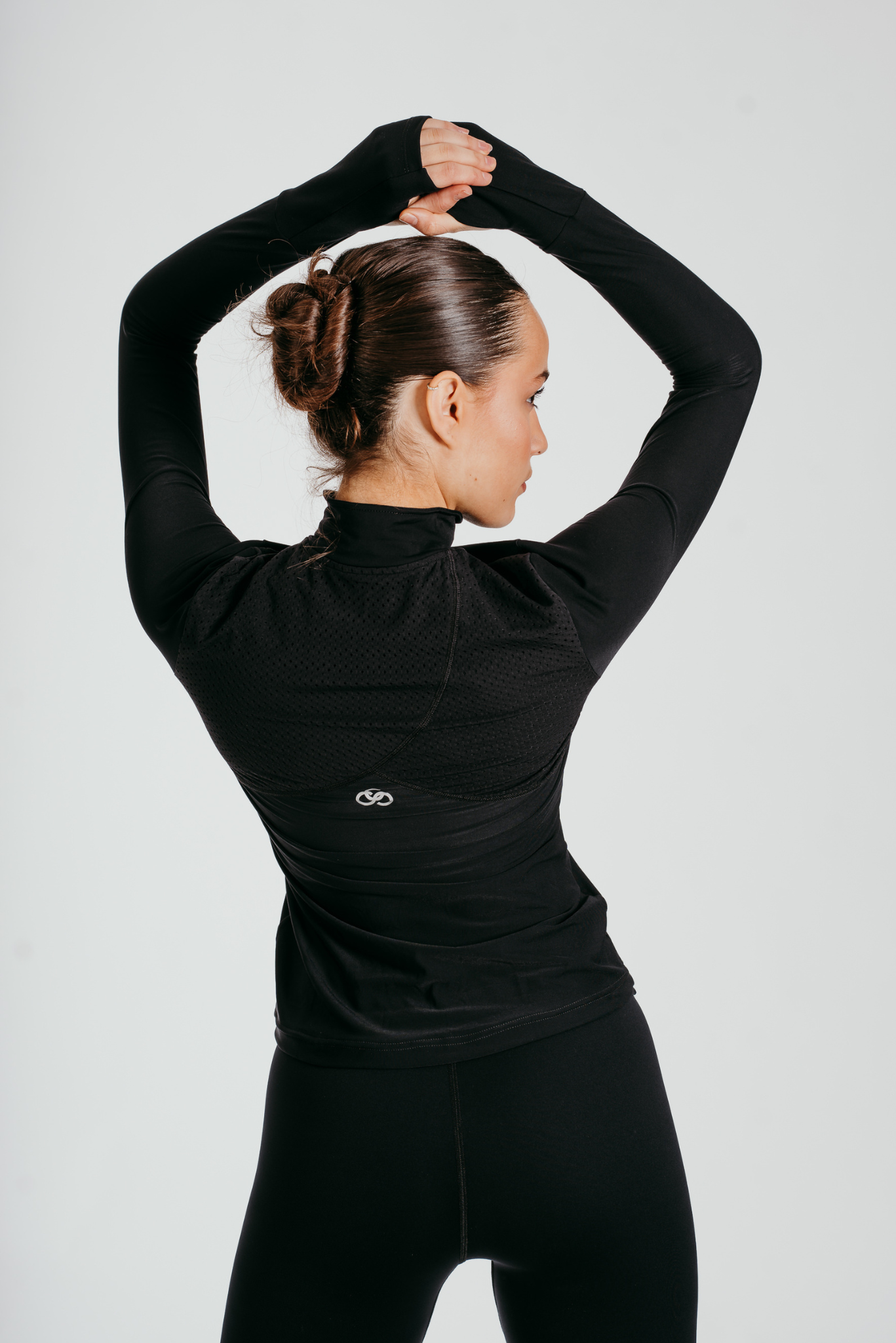 Phoenix Maglia a Manica Lunga con Zip Completa in Rete