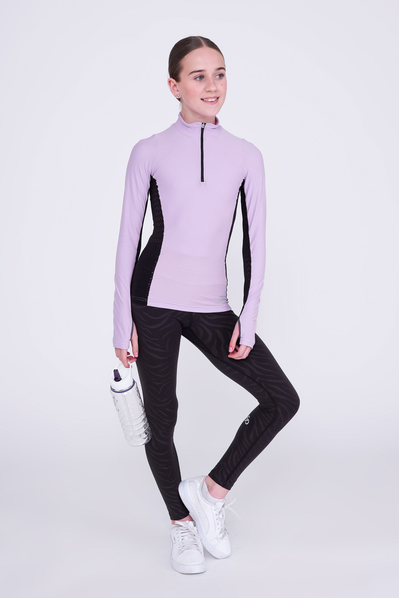 Inspire Haut à demi-zip en Améthyste