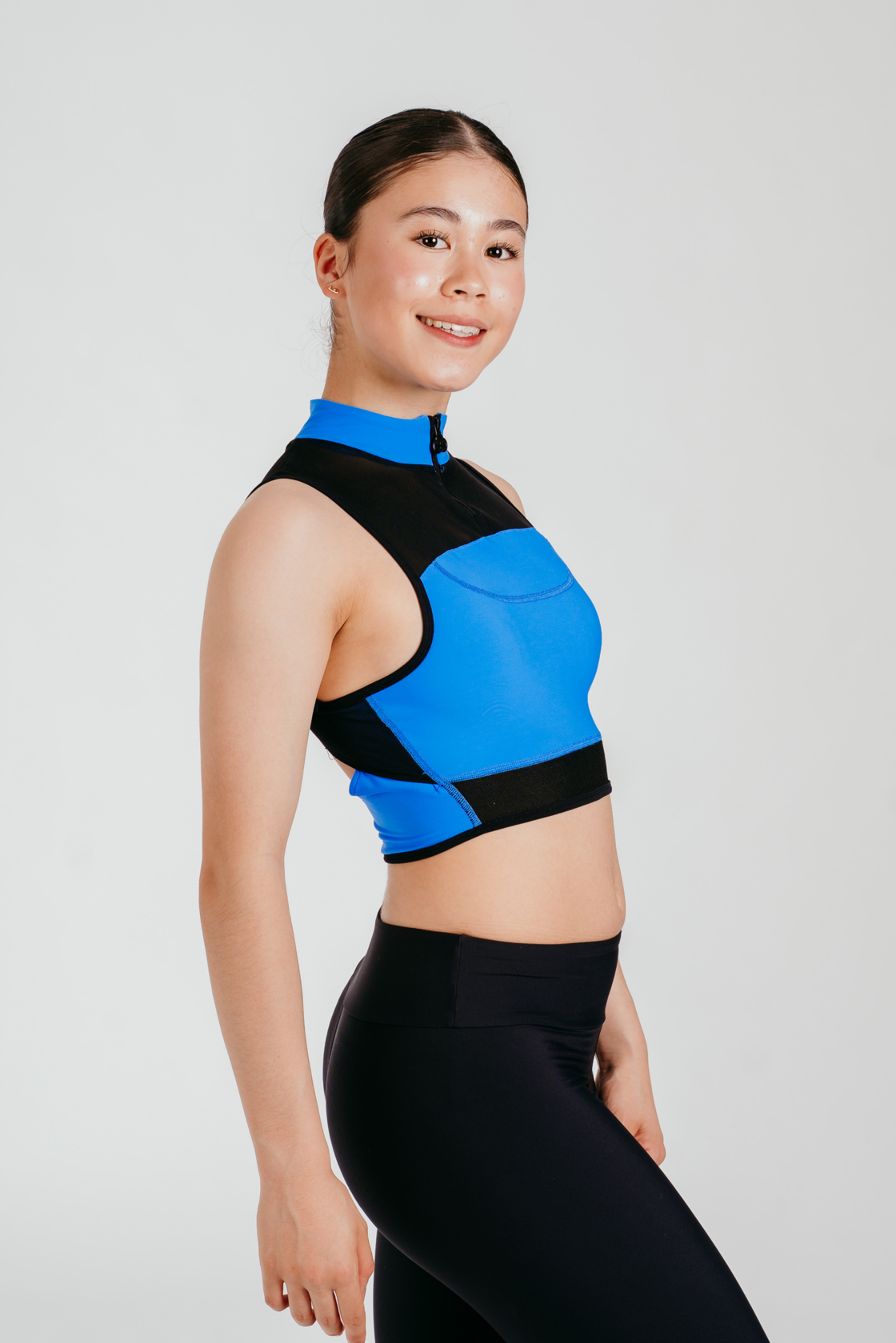 Phoenix Crop Bra in Azure