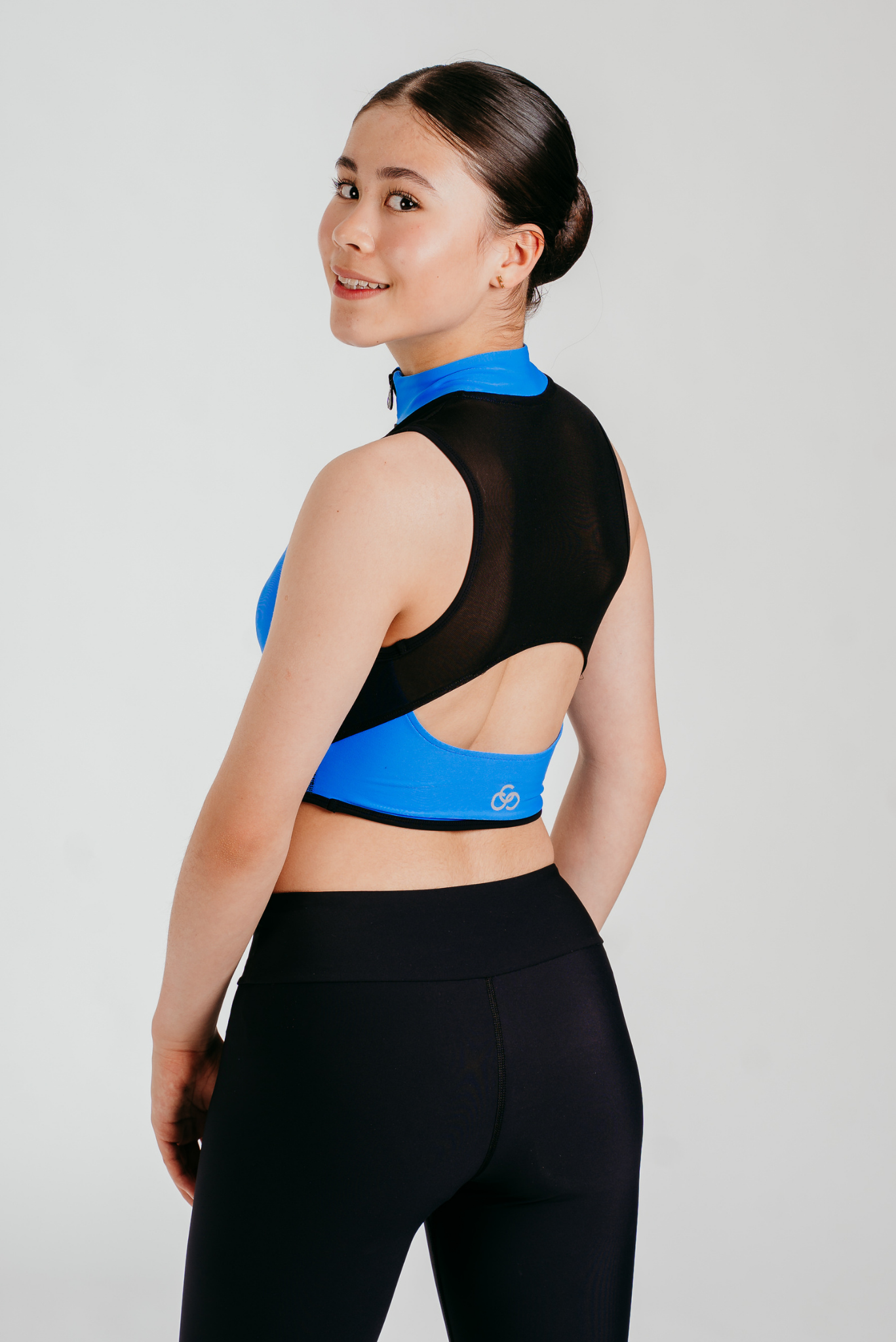 Phoenix Crop Bra in Azure