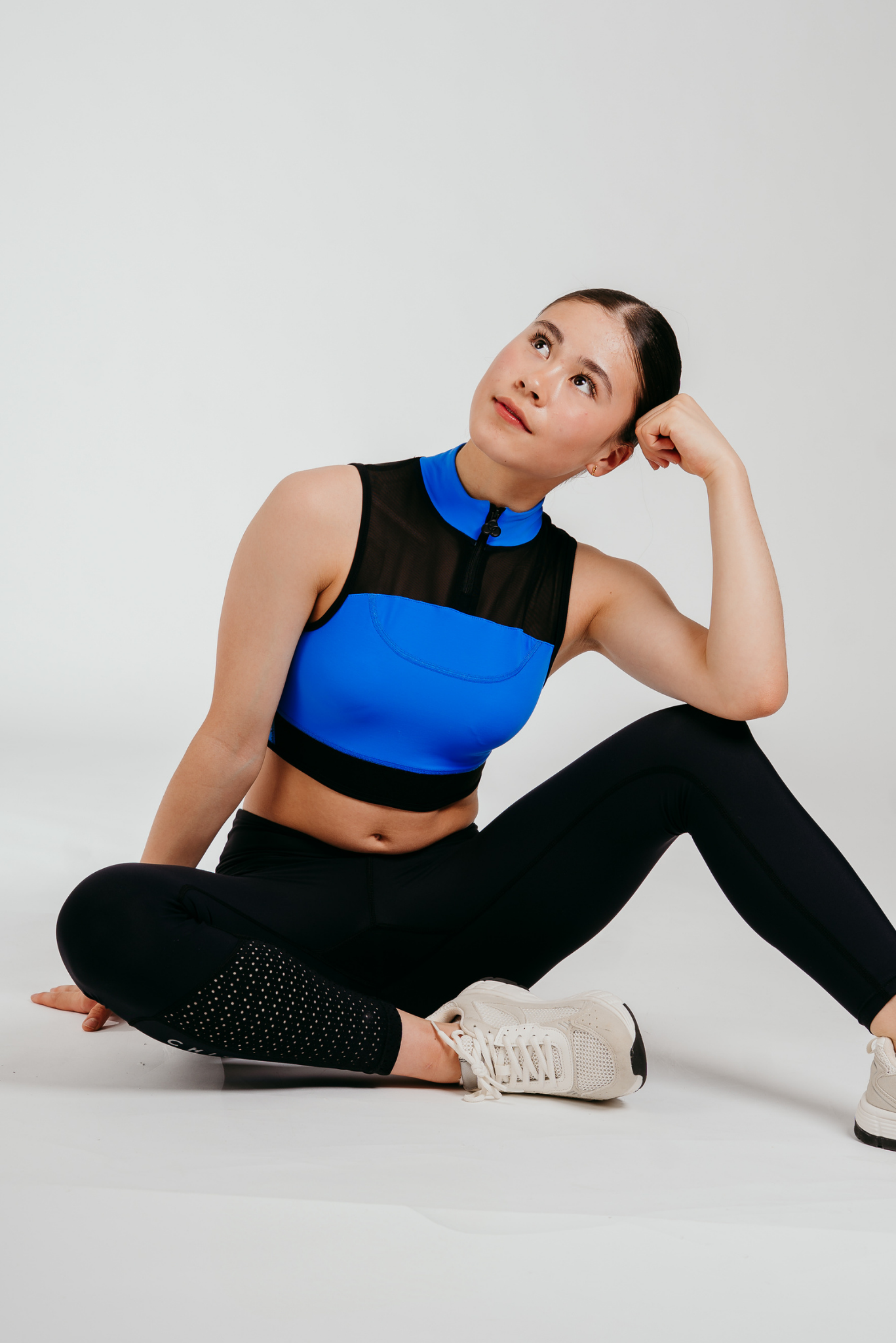 Phoenix Crop Bra in Azure