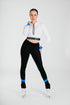 Fearless Crop Hoodie in White and Azure
