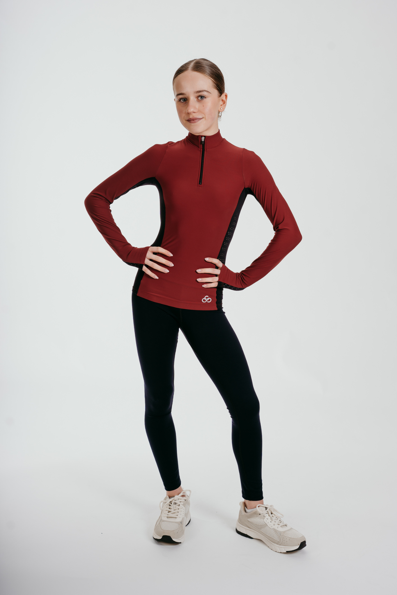 Inspire Haut à demi-zip en Pimenter