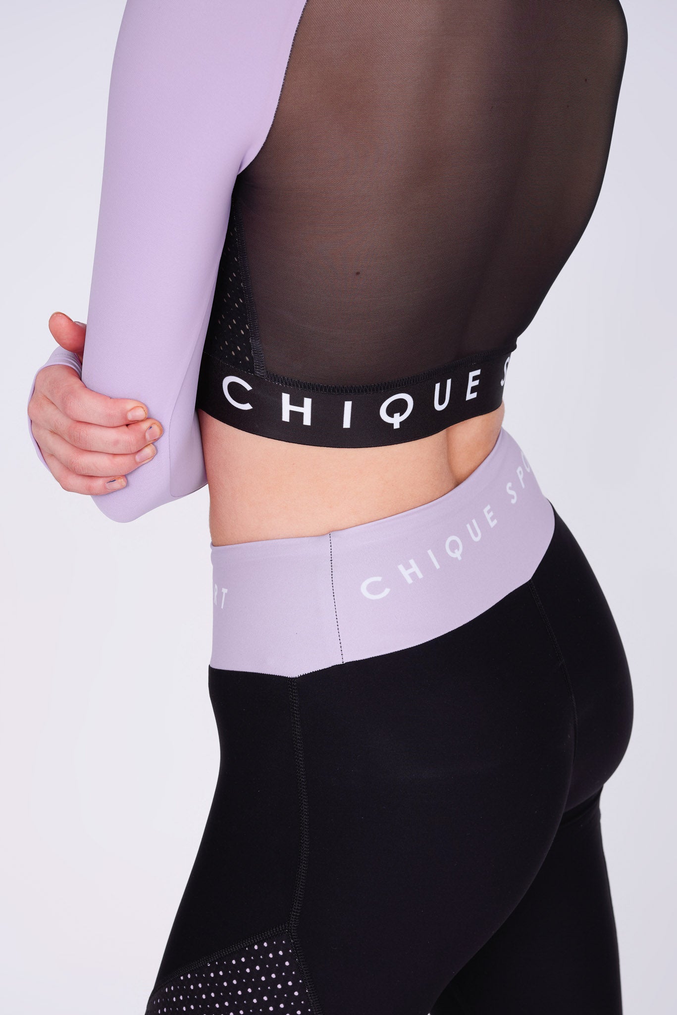 Ignite Long-Sleeve Crop Top in Amethyst