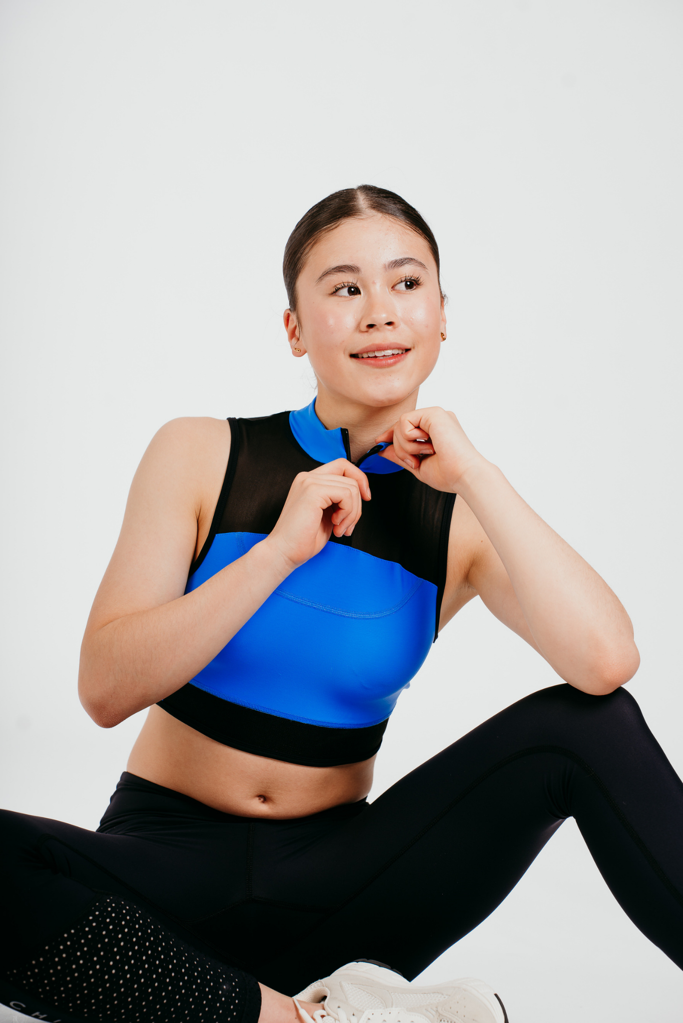 Phoenix Crop Bra in Azure