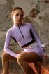 Ignite Lange Mouwen Crop in Amethist