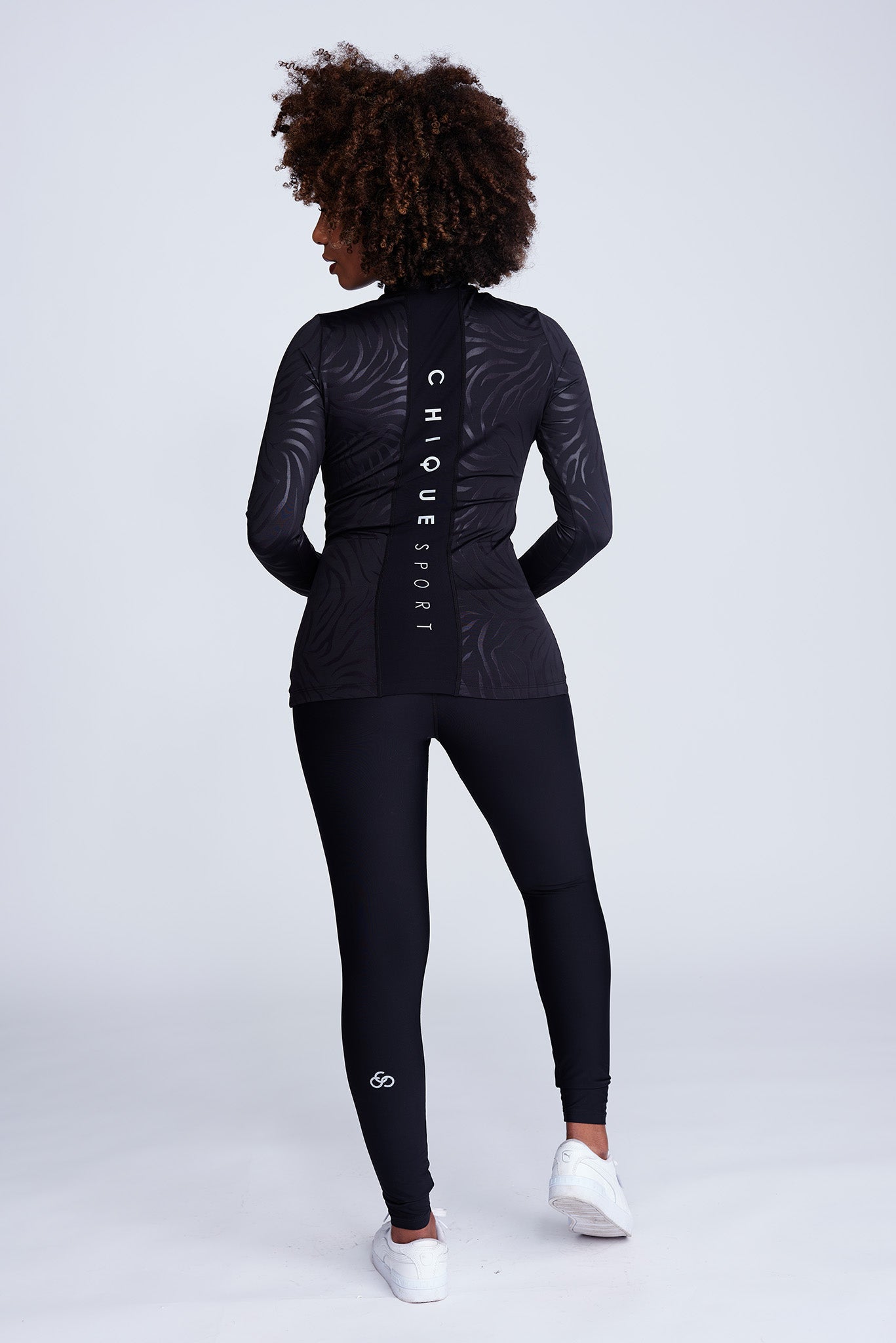 Desire Half-Zip Top in Zebra