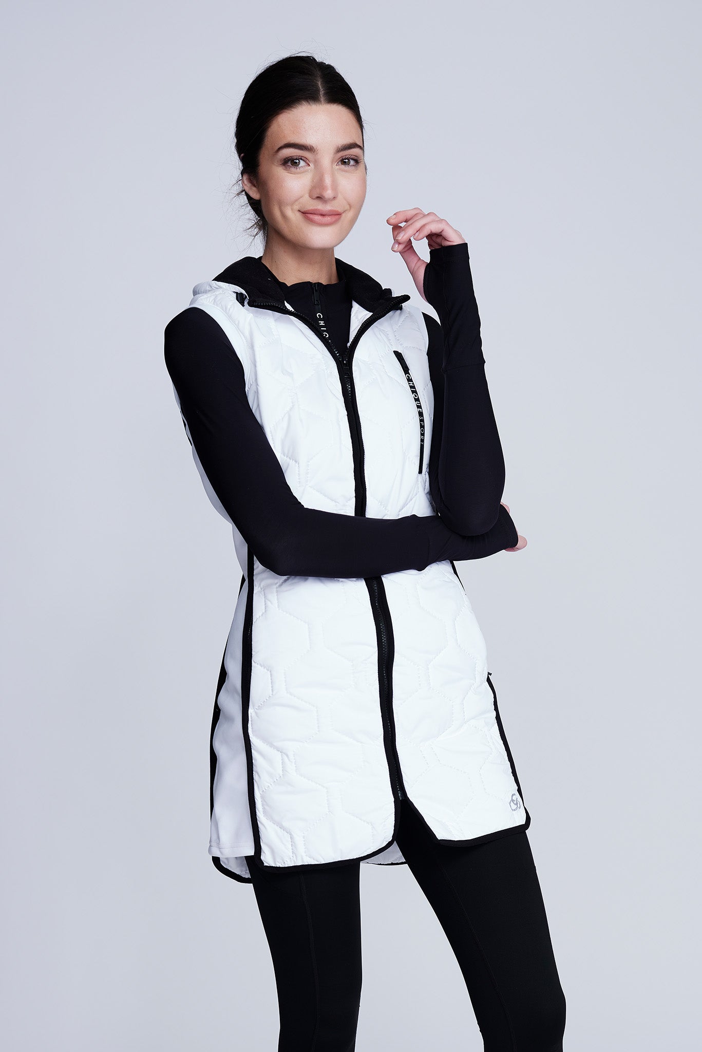 Iconic Lange Bodywarmer in Wit
