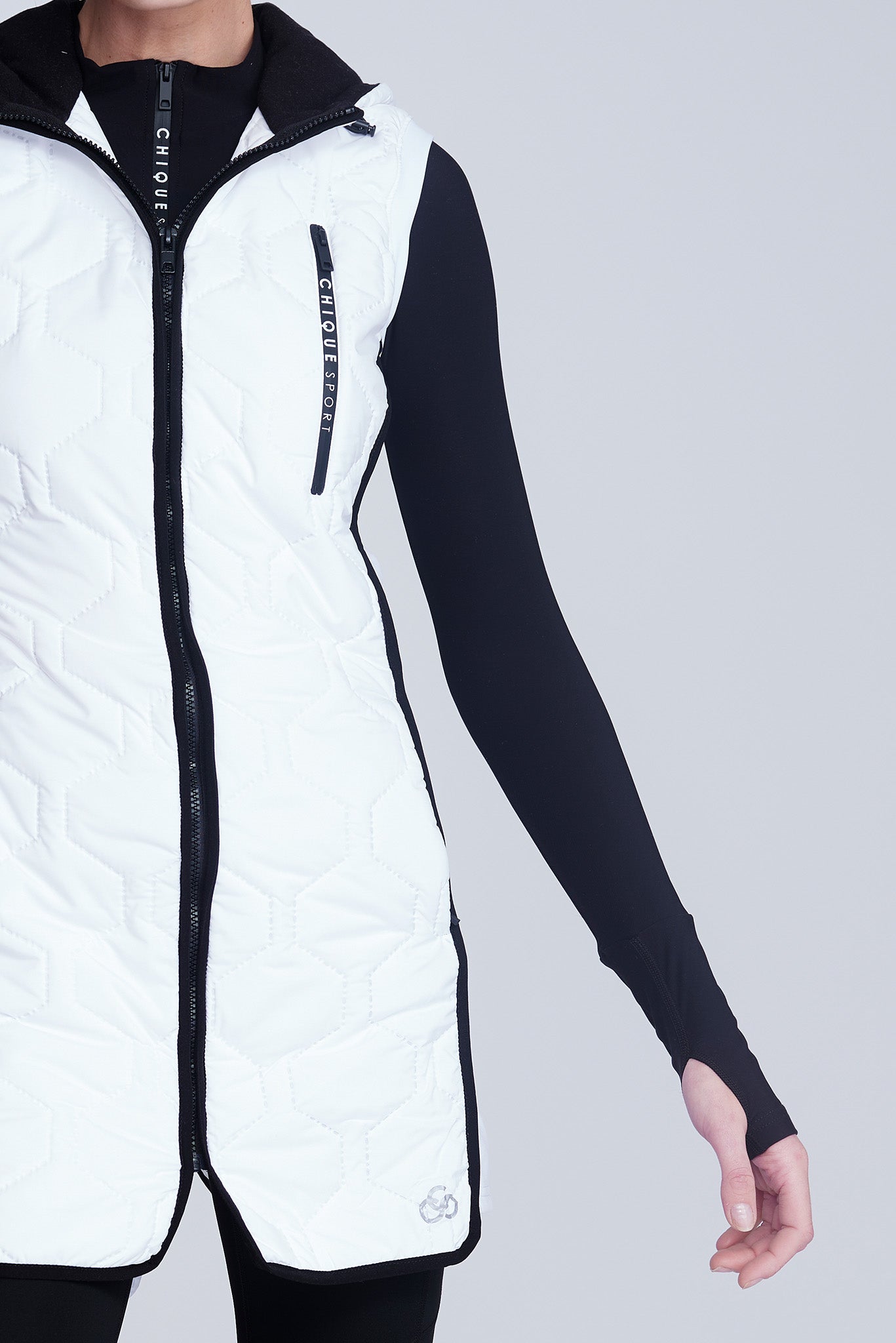 Iconic Lange Bodywarmer in Wit