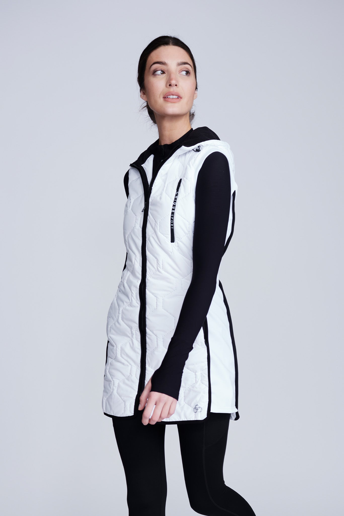 Iconic Lange Bodywarmer in Wit
