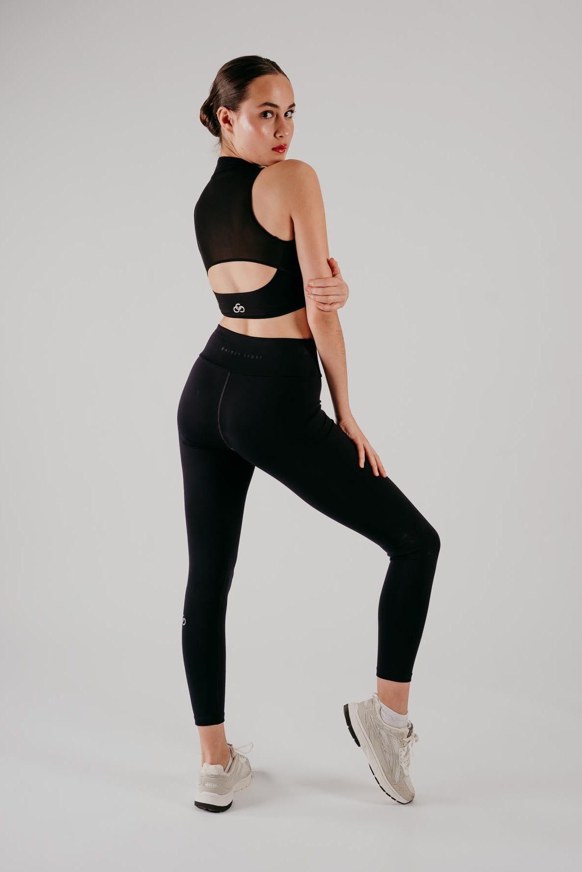 Phoenix Crop Bra in Nero