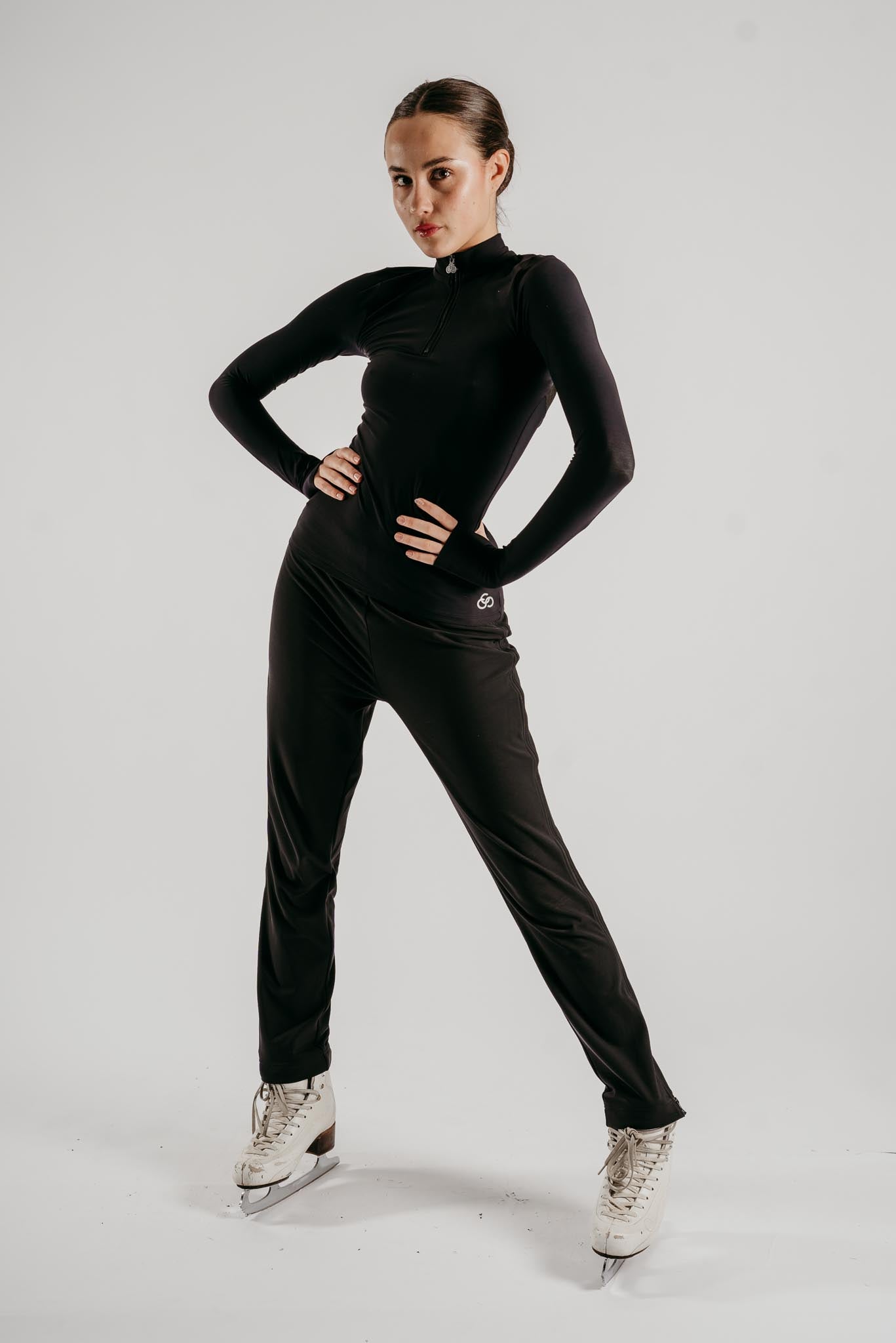 Phoenix Maglia Mezza Zip in Nero