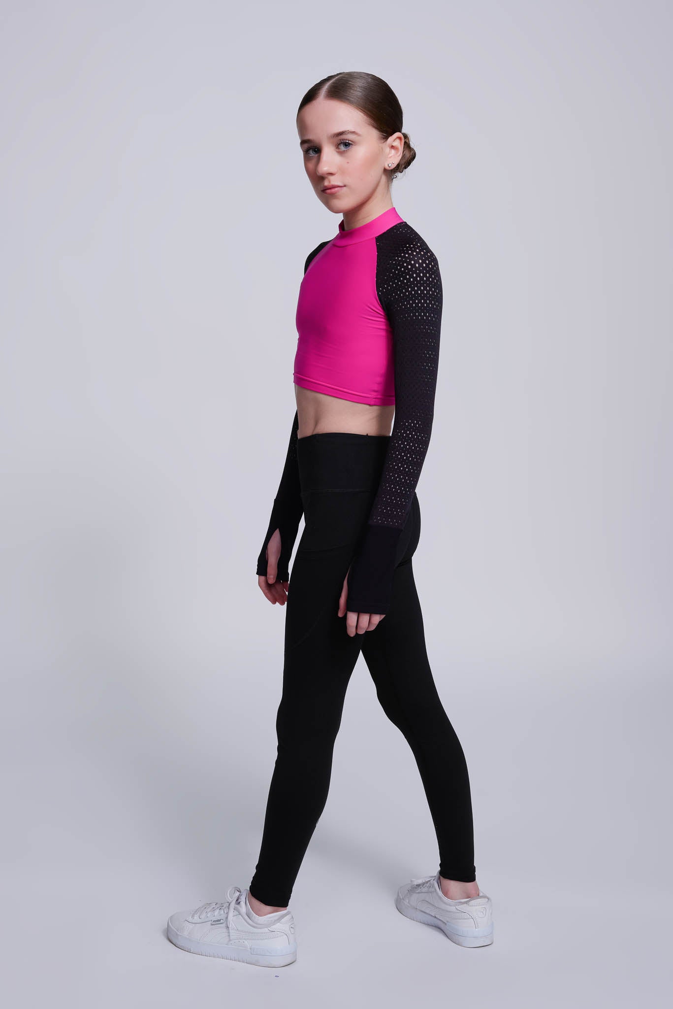 Inspire Crop Top in Fuchsie