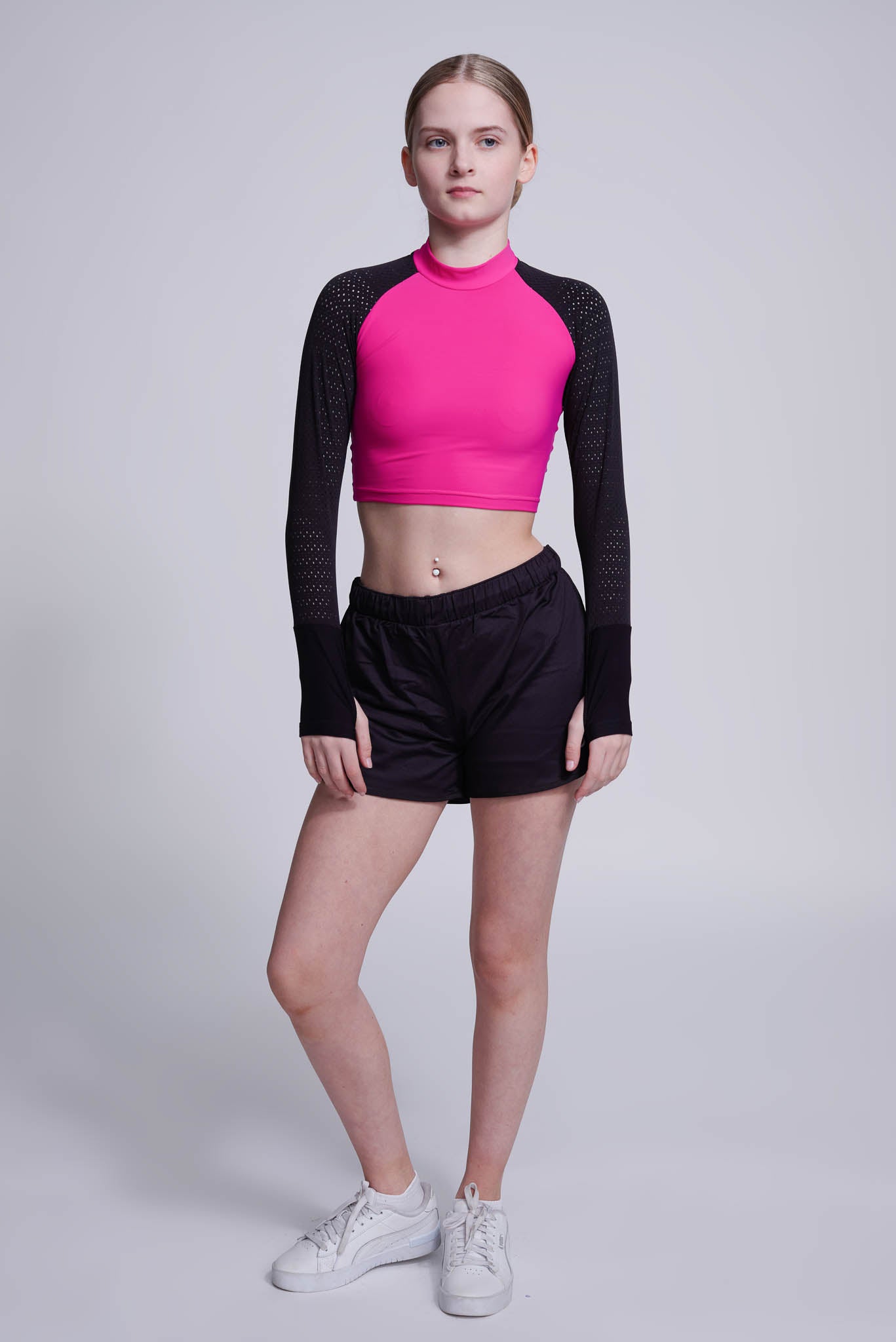 Inspire Crop Top in Fuchsie