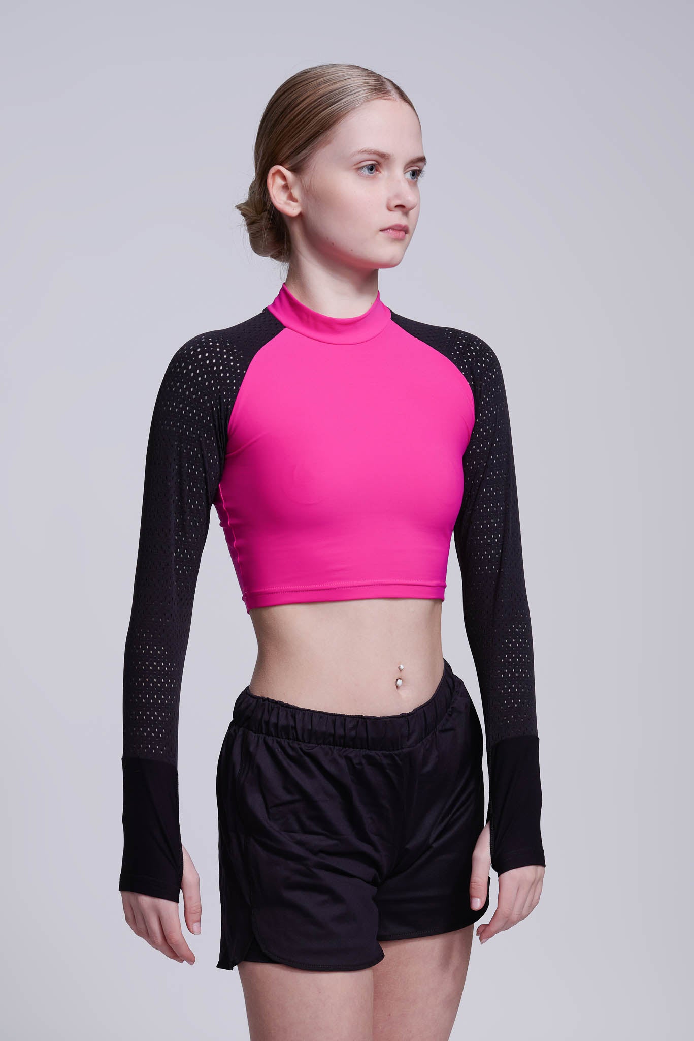 Inspire Crop Top in Fuchsie