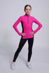 Inspire Haut à demi-zip en Fuchsia