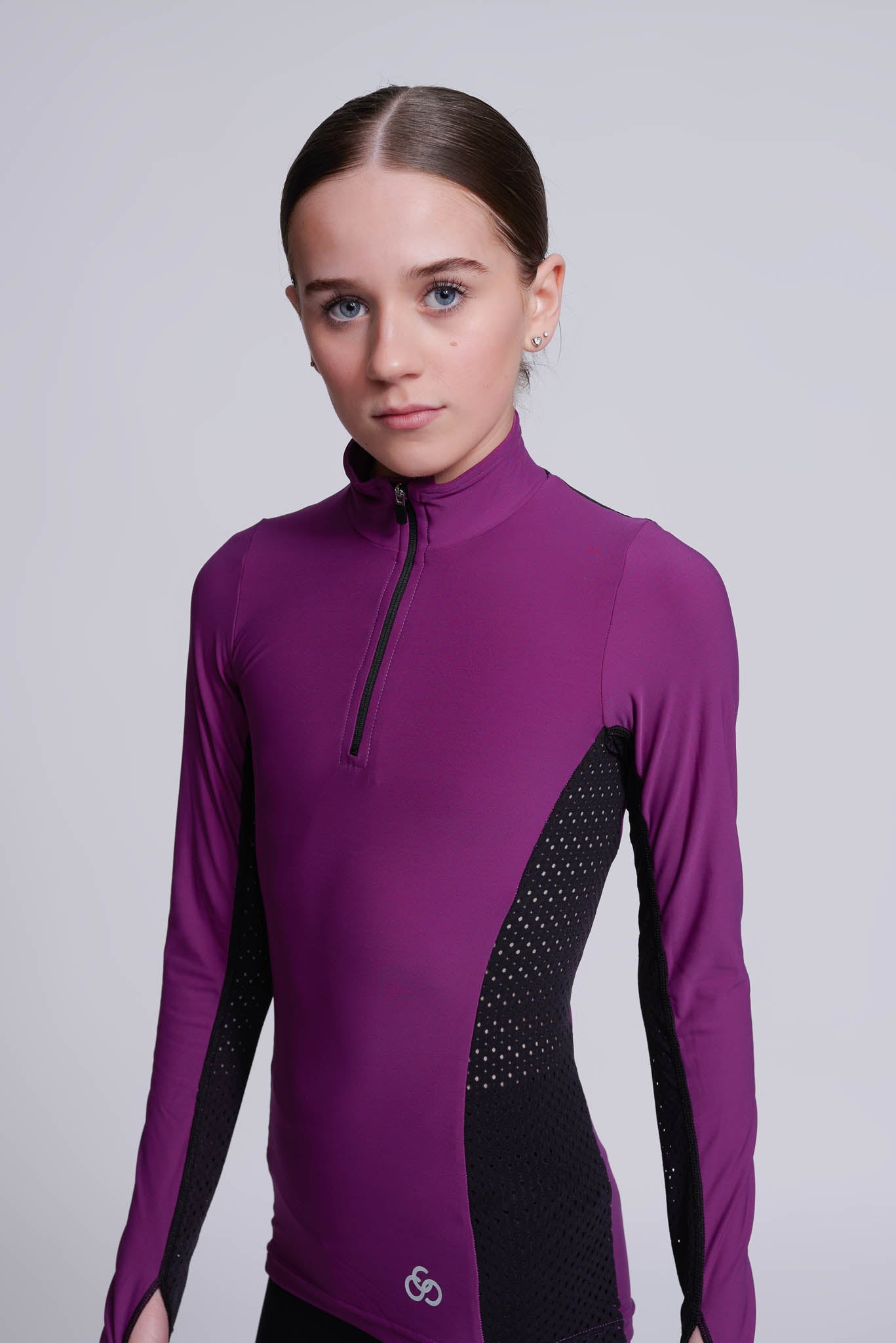 Inspire Half-Zip Top in Berry