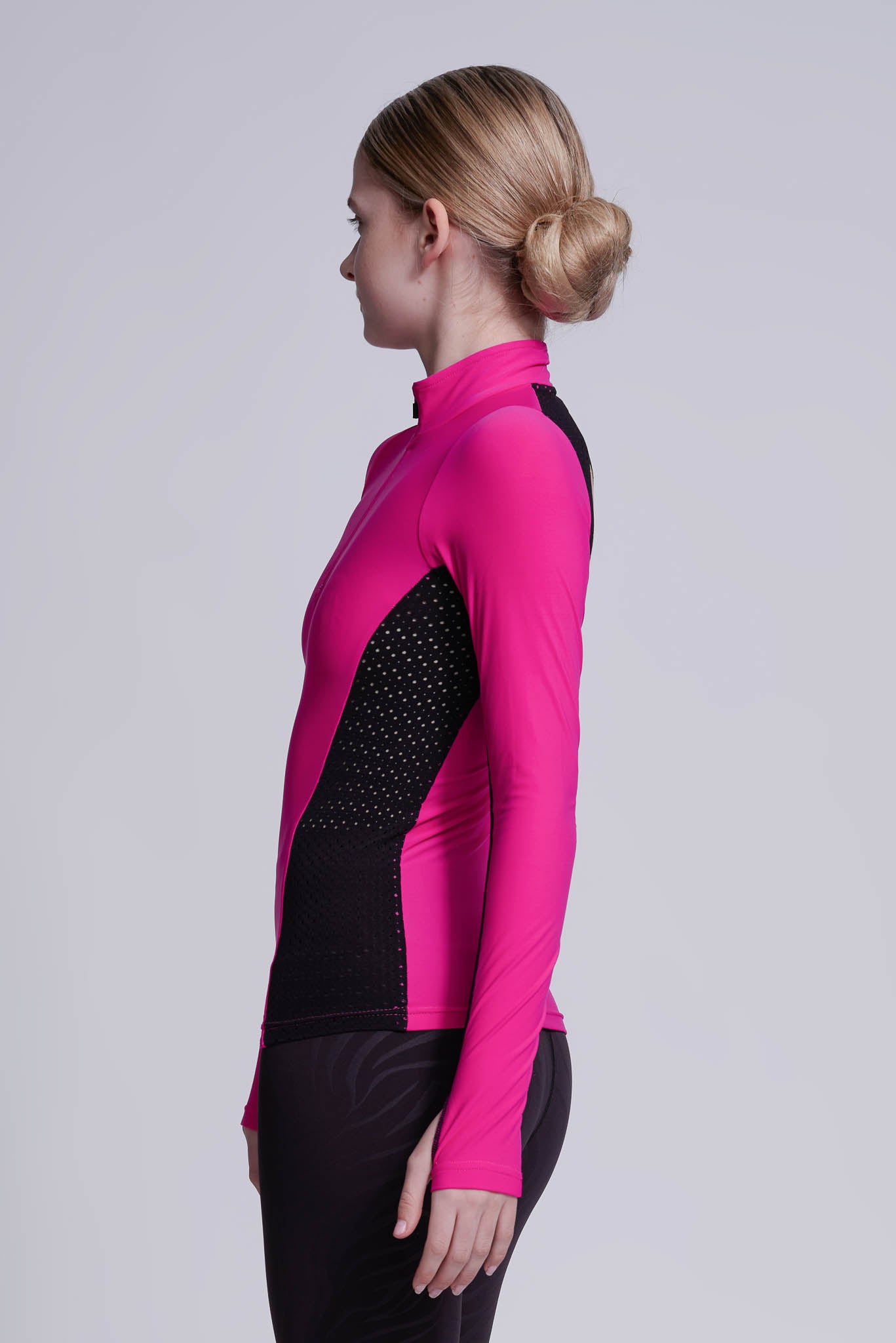 Inspire Halb-Zip-Oberteil in Fuchsie