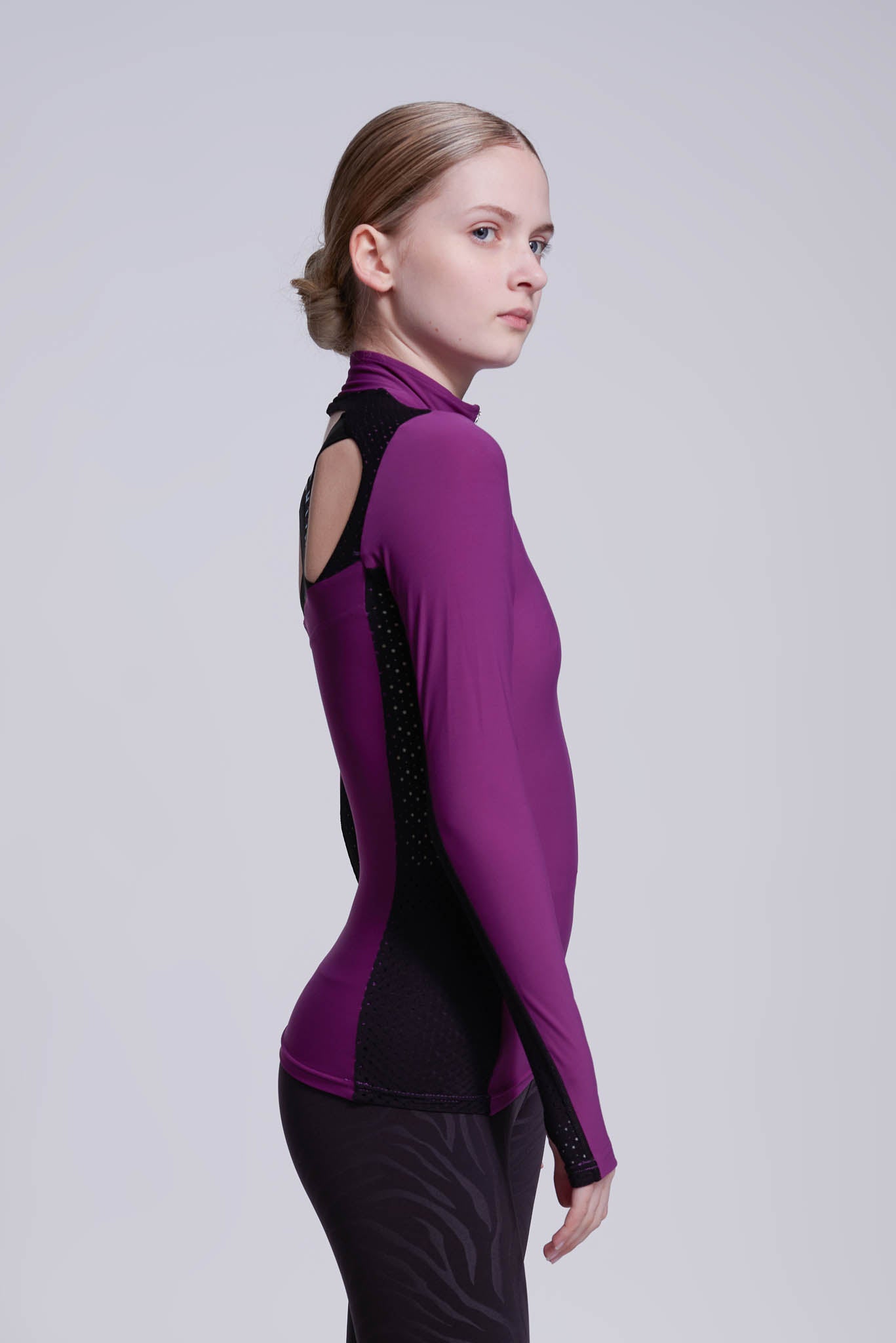 Inspire Half-Zip Top in Berry