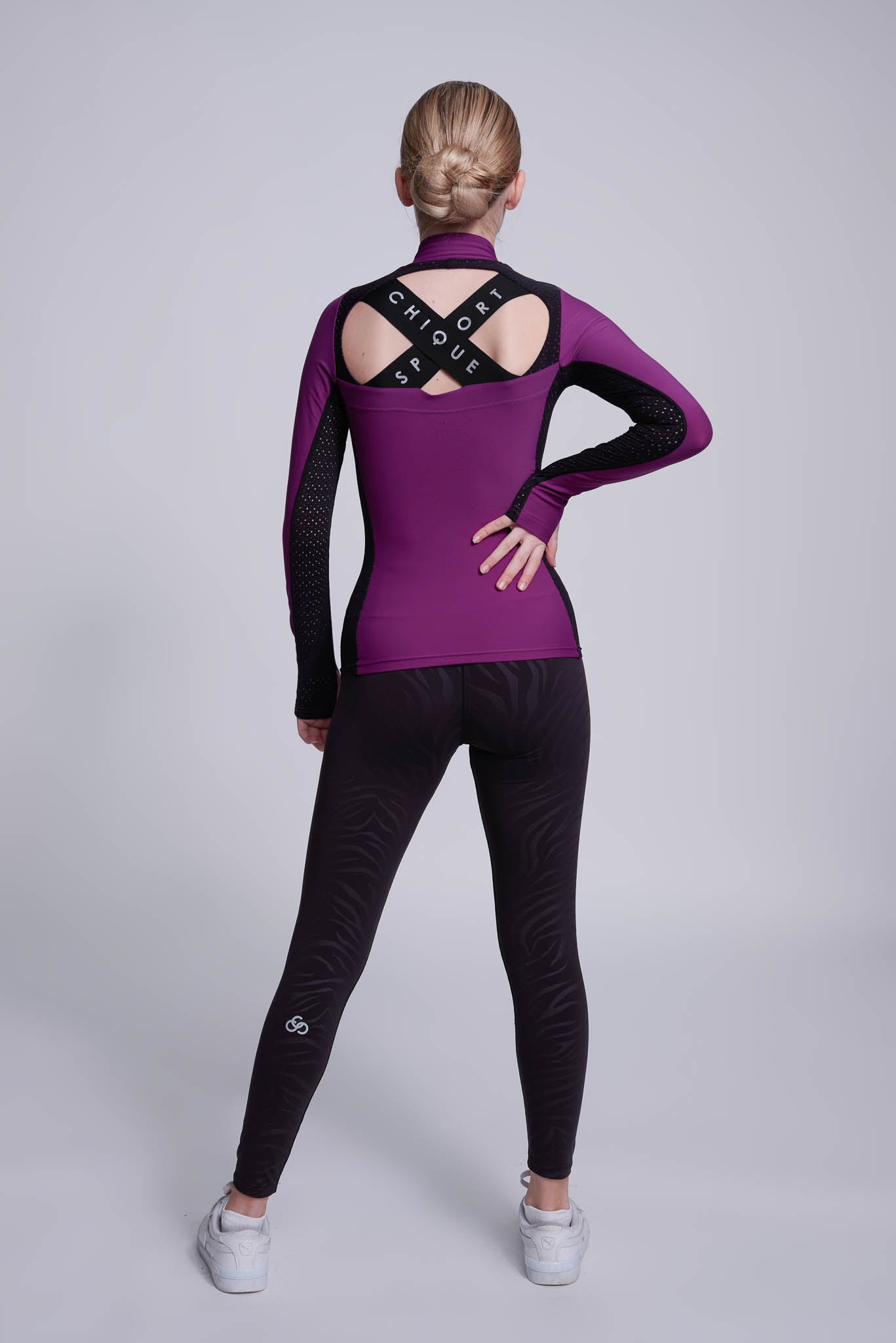 Inspire Half-Zip Top in Berry