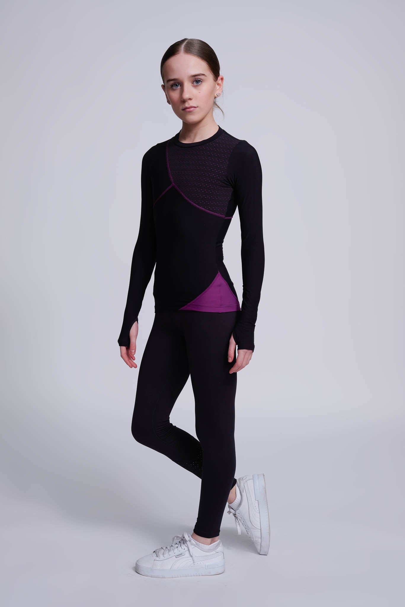 Desire Long-Sleeve Top in Berry