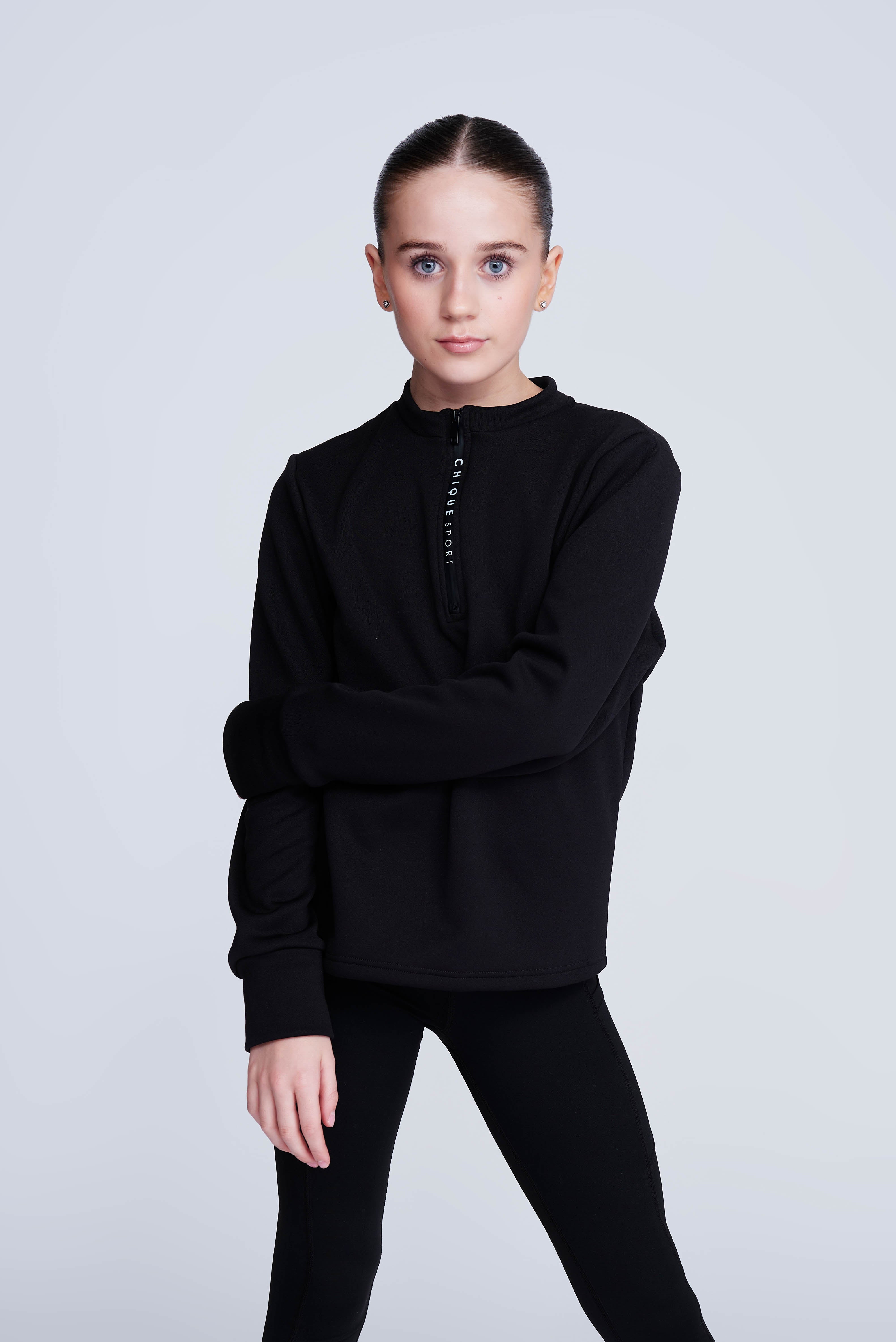 Ignite Half-Zip Top in Black