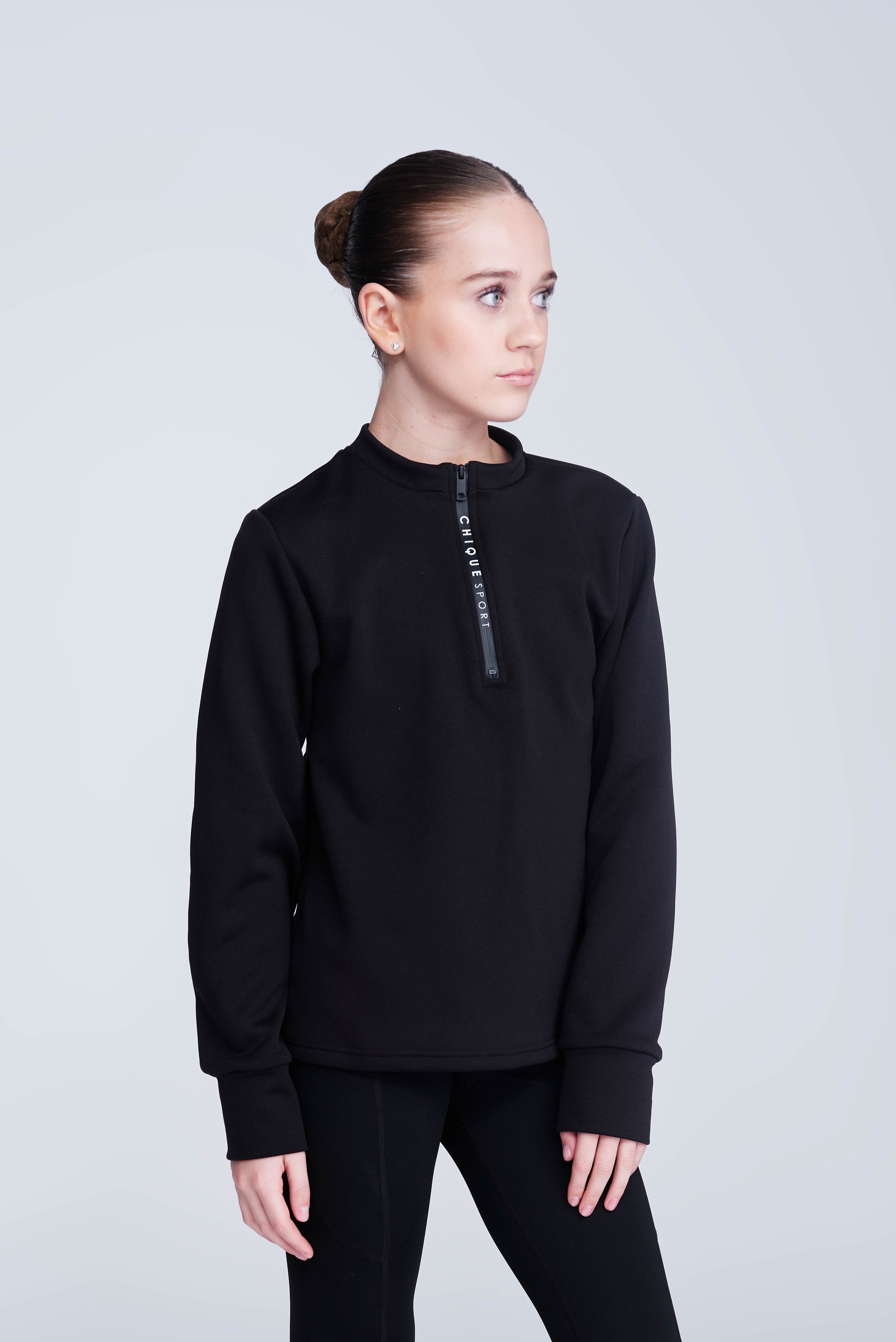 Ignite Half-Zip Top in Black