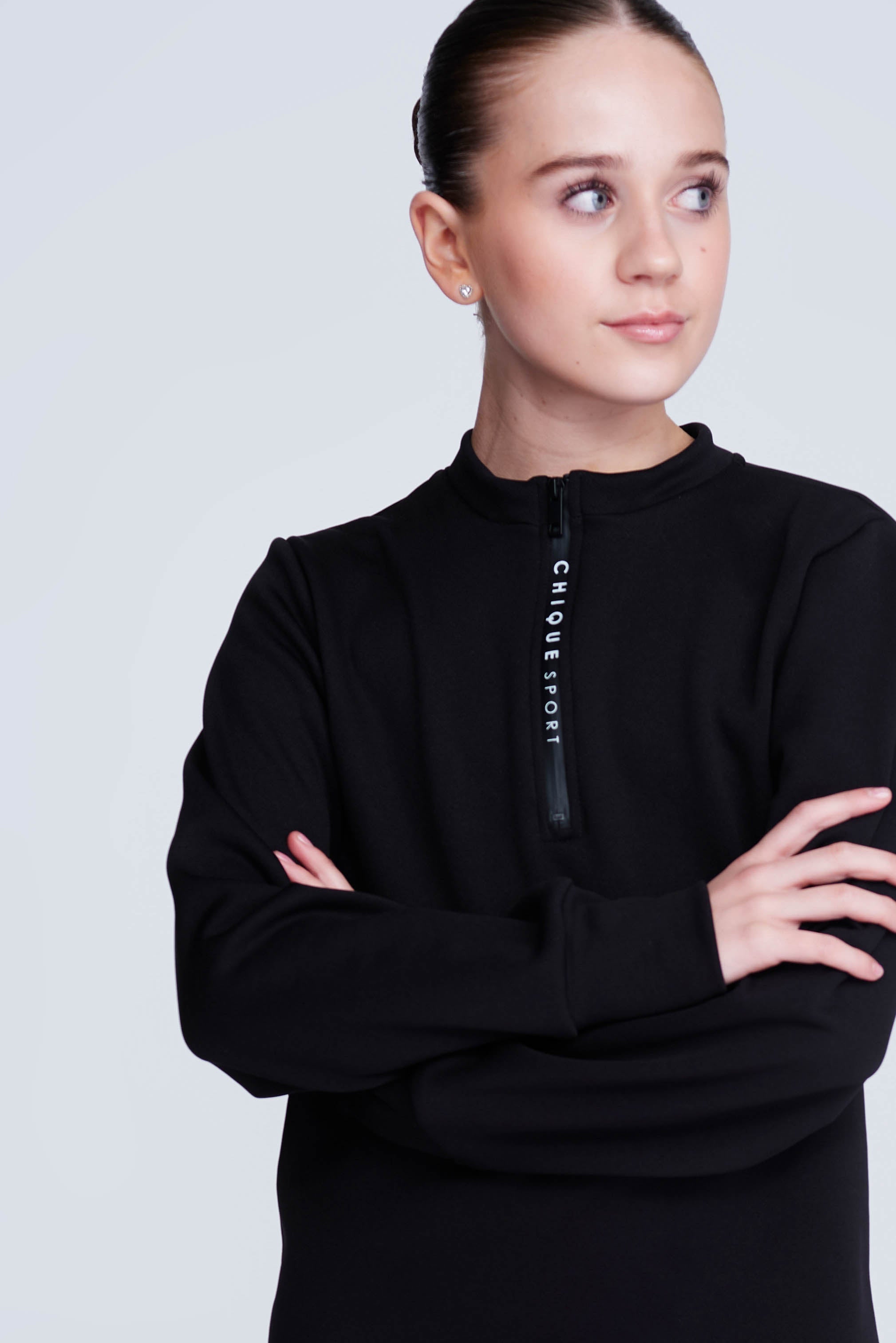 Ignite Halb-Zip-Oberteil in Schwarz