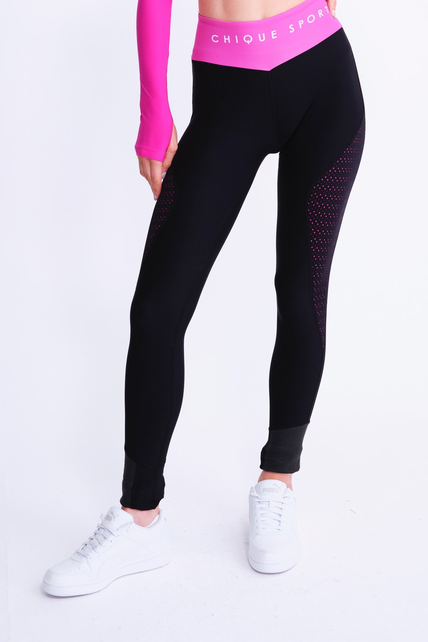 Empower Leggings On-Ice in Fucsia