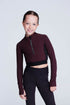 Ignite Lange Mouwen Crop in Truffel