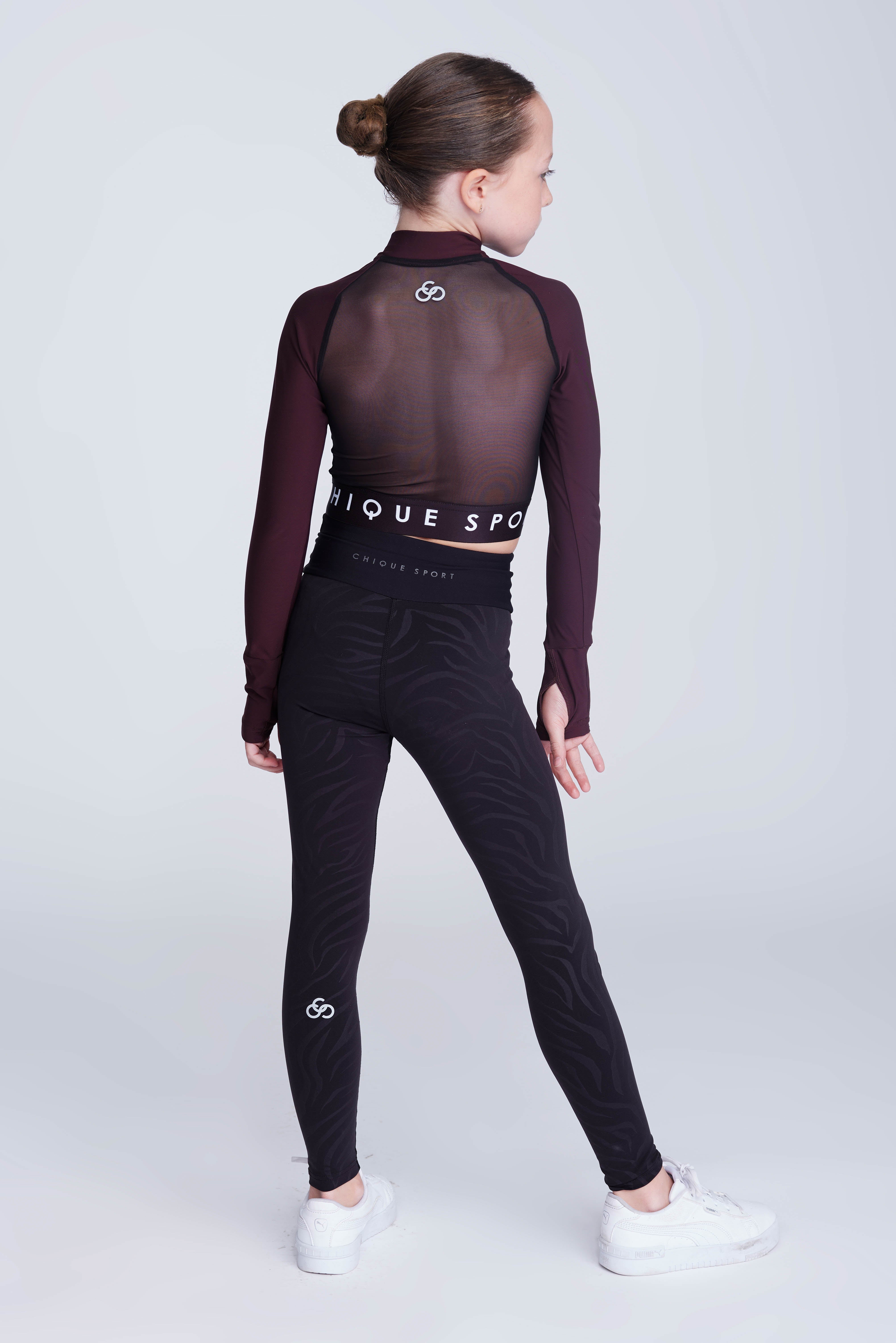 Ignite Langarm-Crop in Trüffel