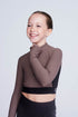 Ignite Lange Mouwen Crop in Taupe