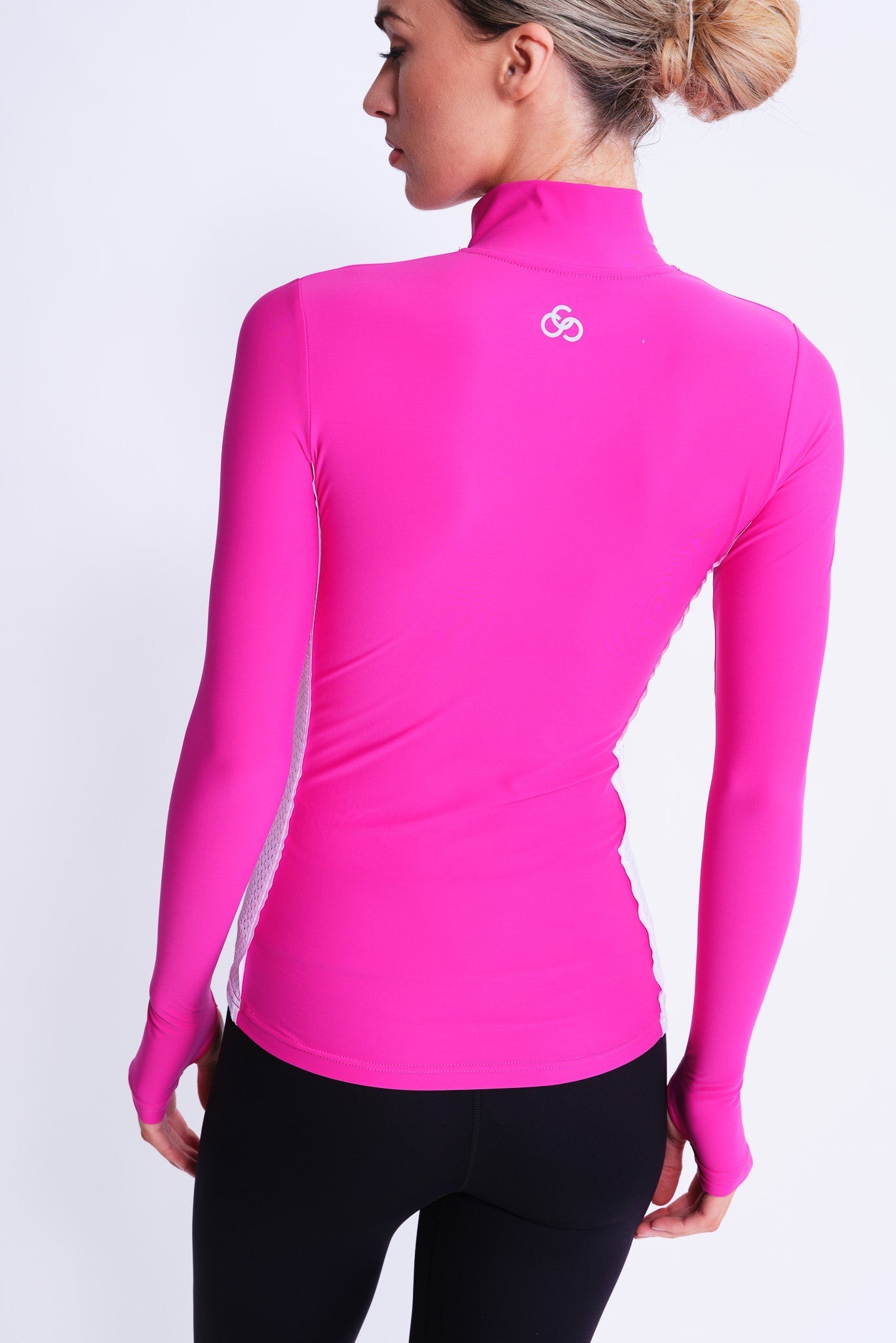 Fearless Half-Zip Top in Fuchsia