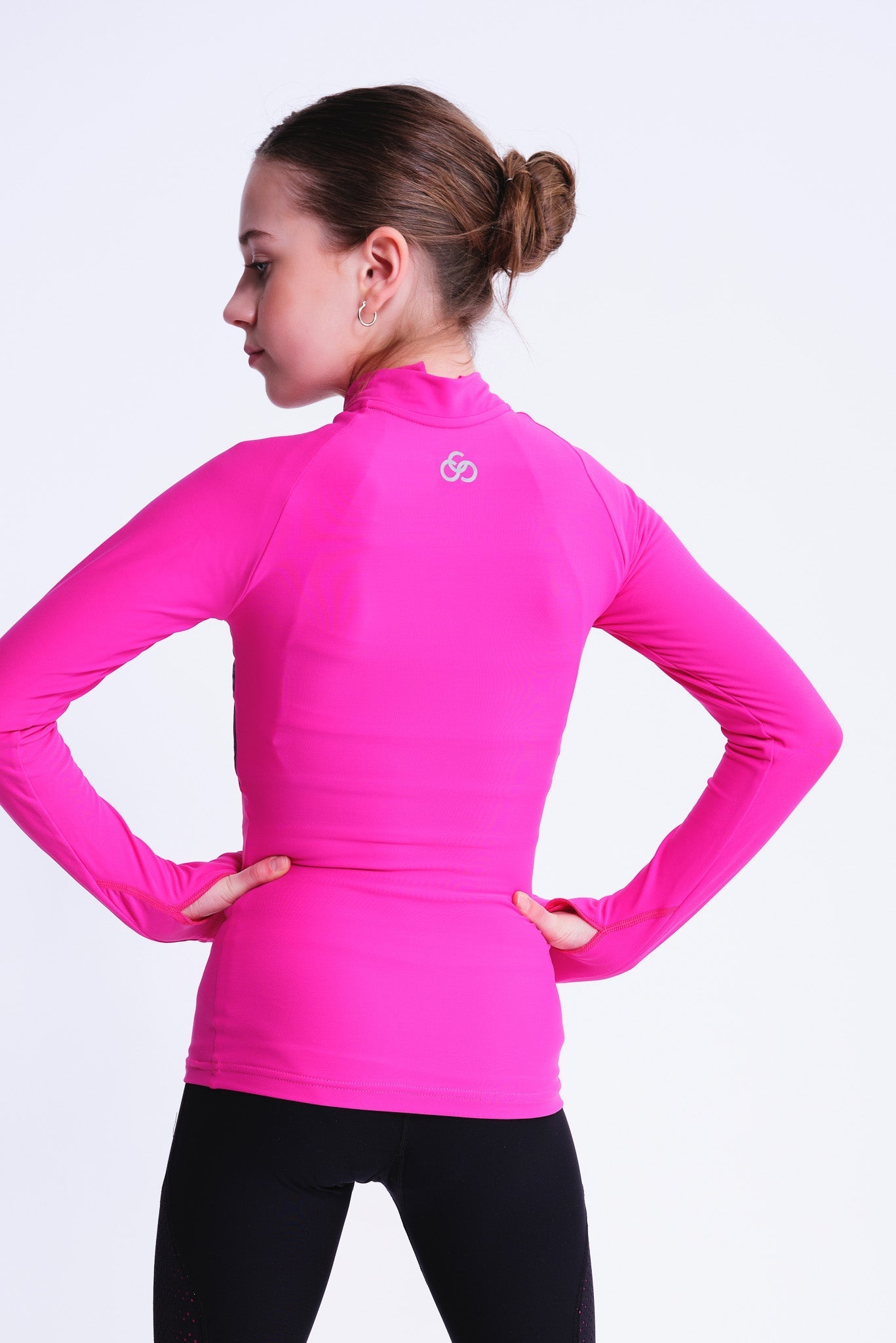 Empower Haut à demi-zip rembourré en Fuchsia