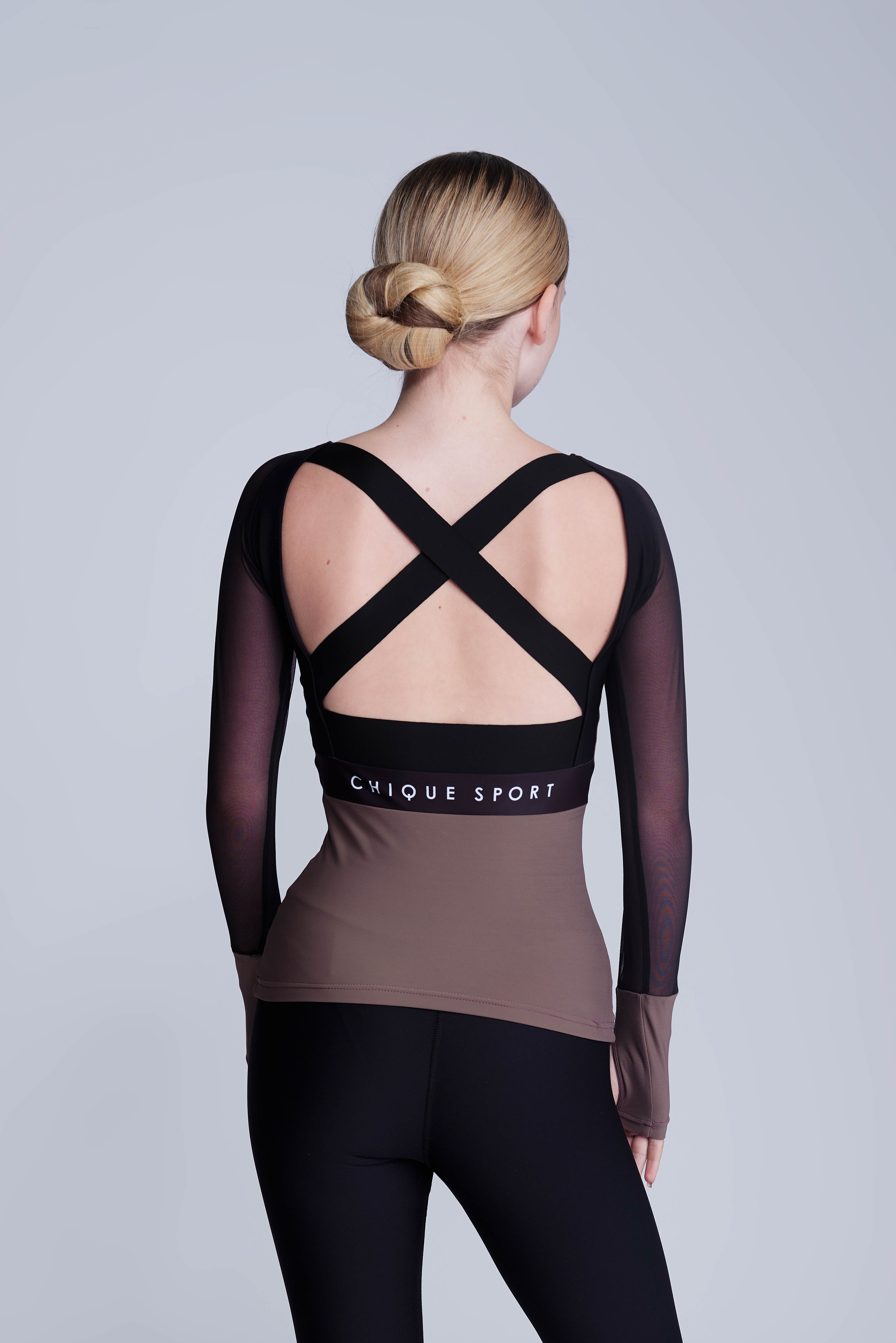 Ignite Langarm T-shirt in Taupe