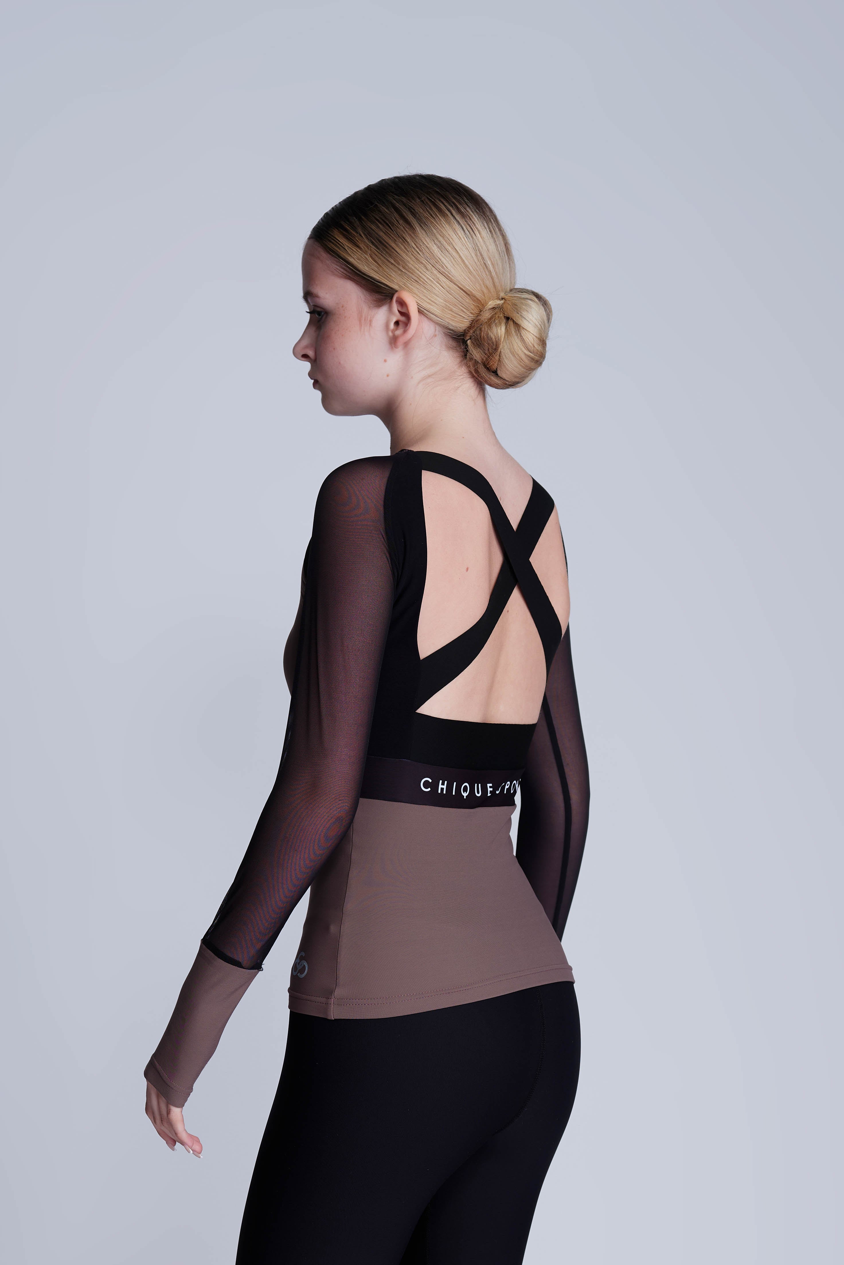 Ignite Langarm T-shirt in Taupe