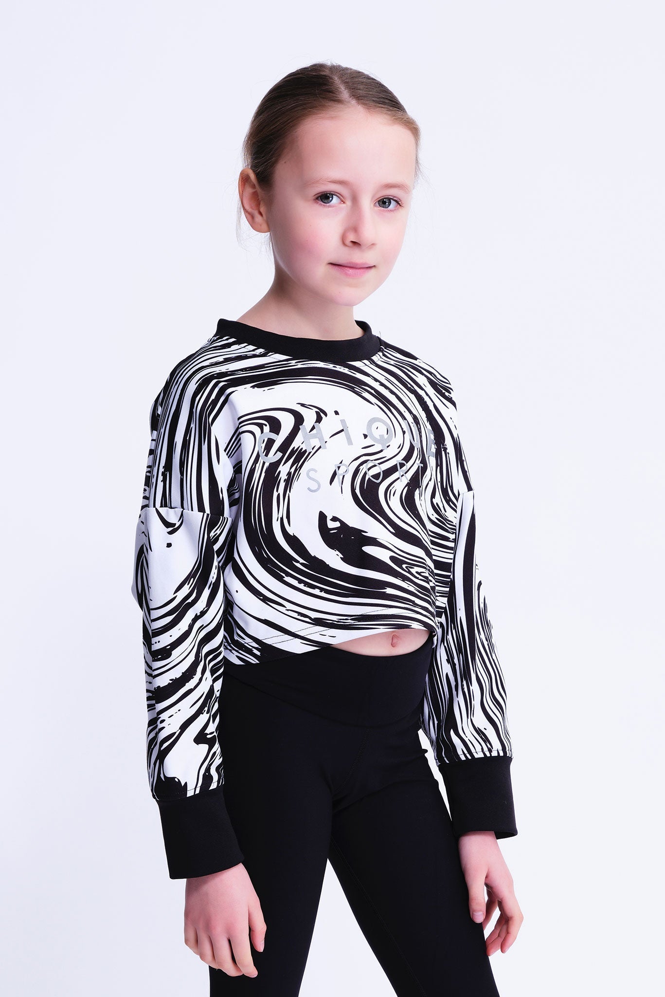 Gekürzter Sweatshirt in Strudel