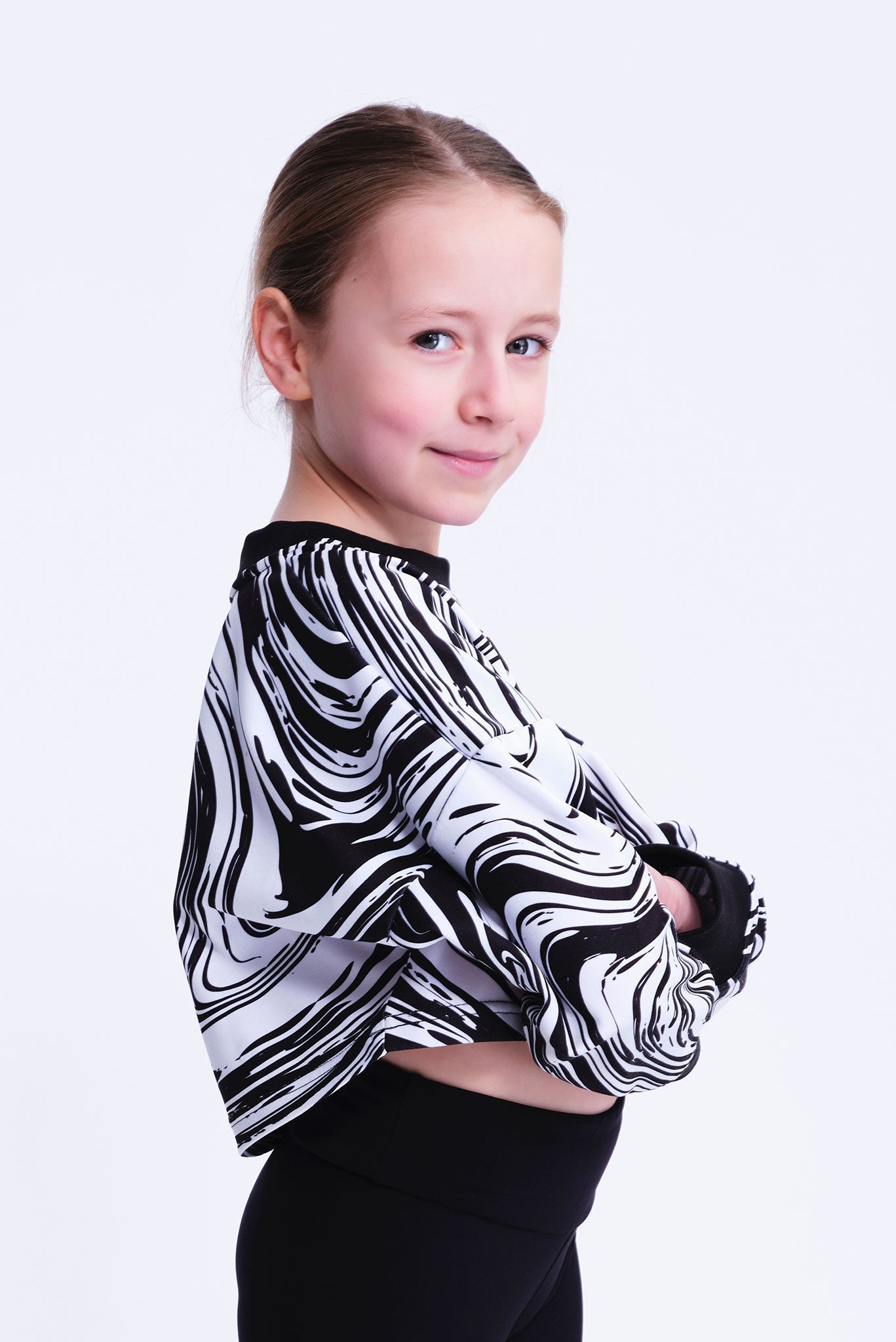 Gekürzter Sweatshirt in Strudel
