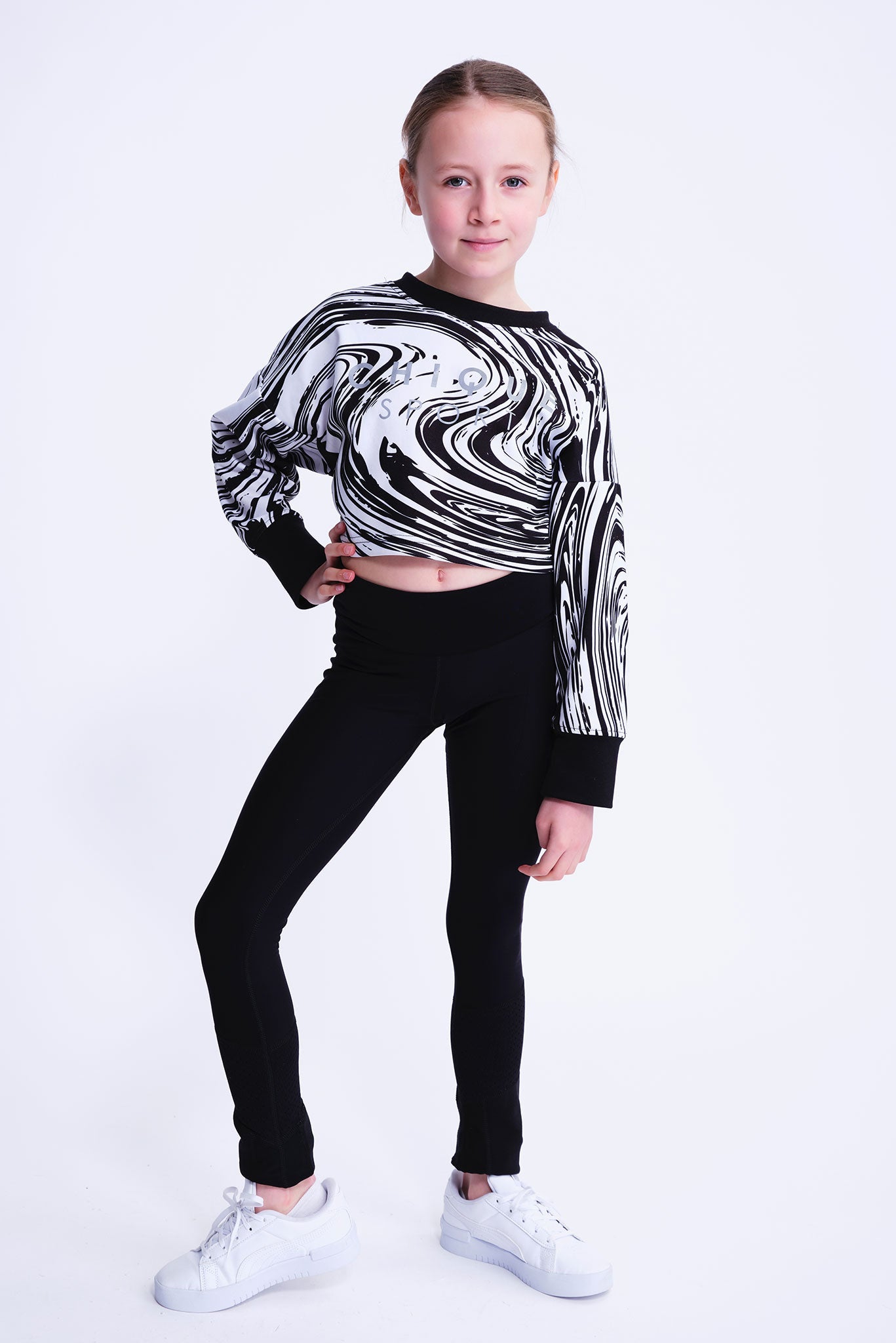 Gekürzter Sweatshirt in Strudel