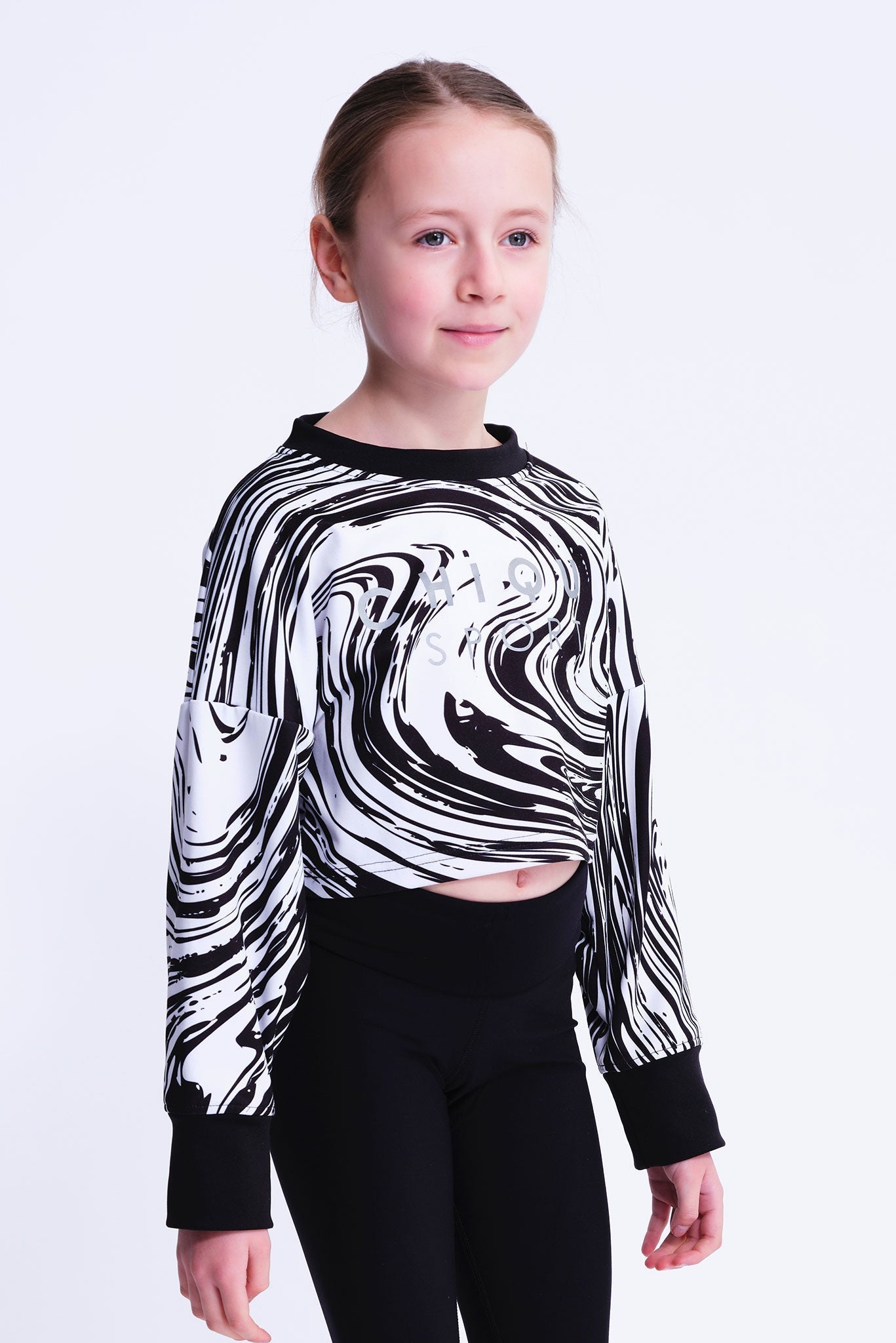 Gekürzter Sweatshirt in Strudel