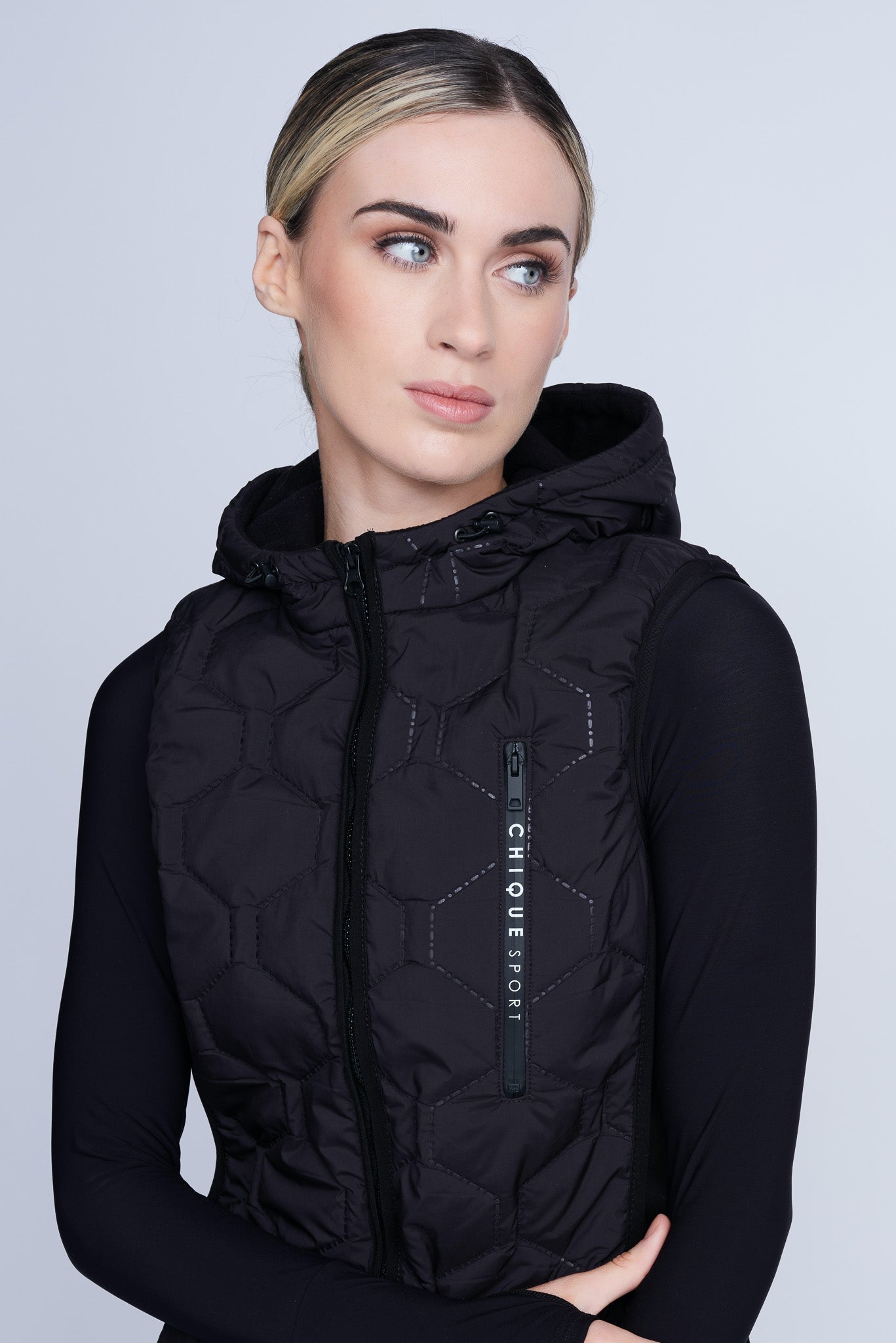 Iconic Long Bodywarmer in Black