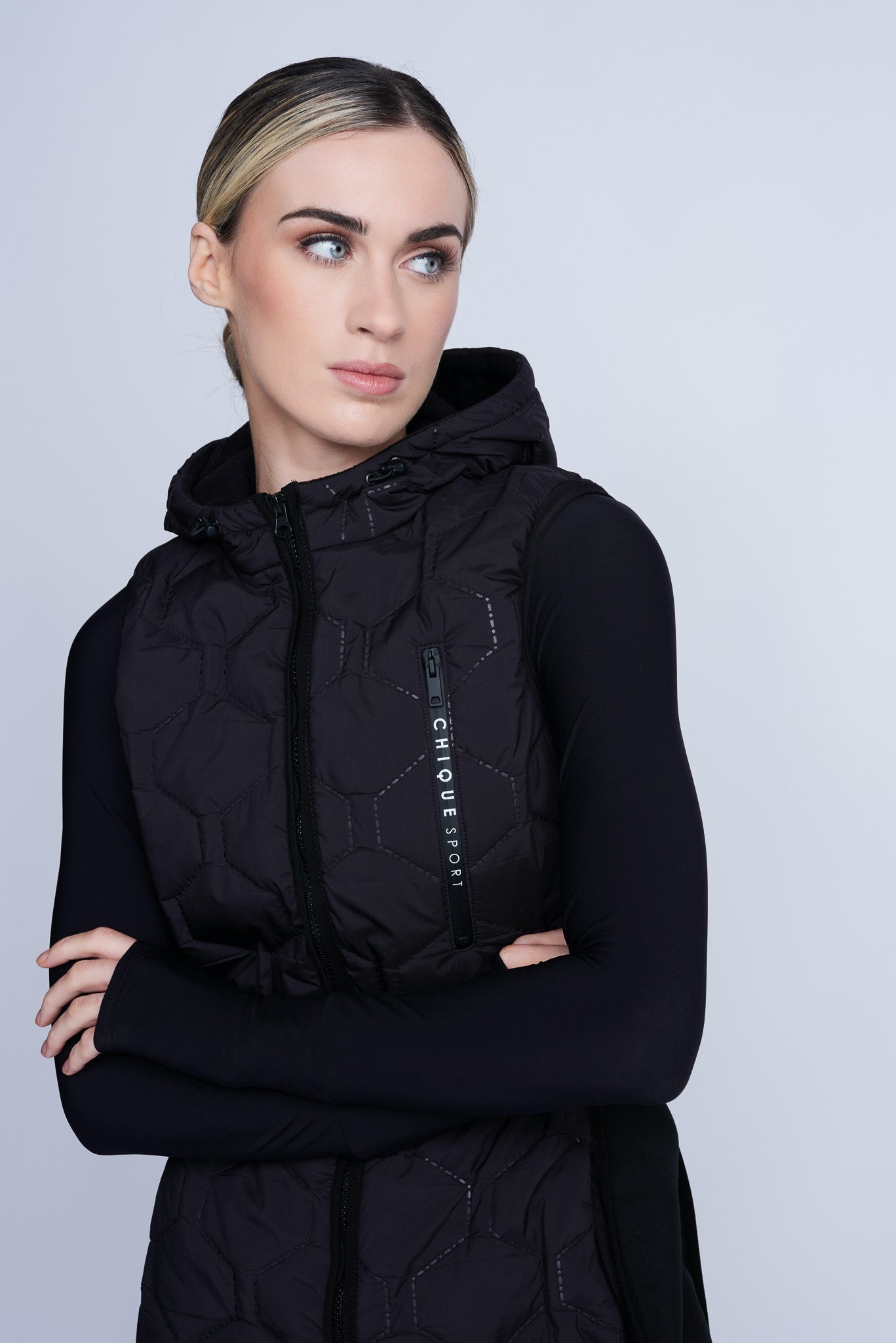 Iconic Long Bodywarmer in Black
