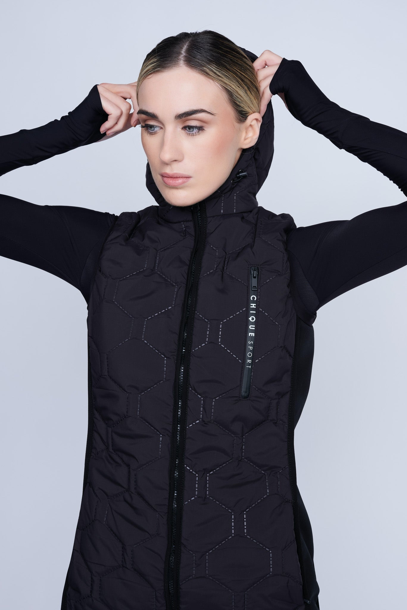 Iconic Long Bodywarmer in Black