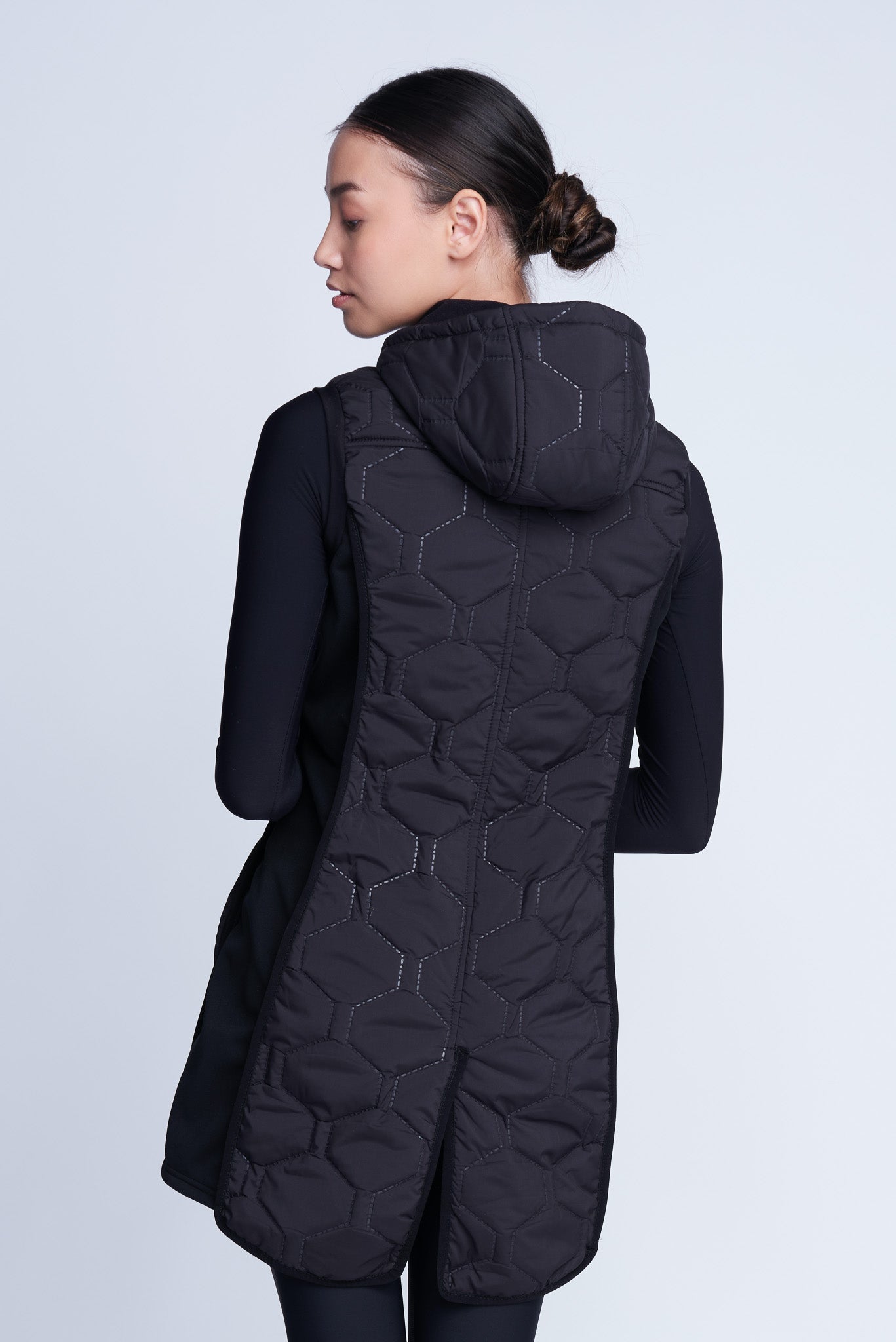 Iconic Long Bodywarmer in Black
